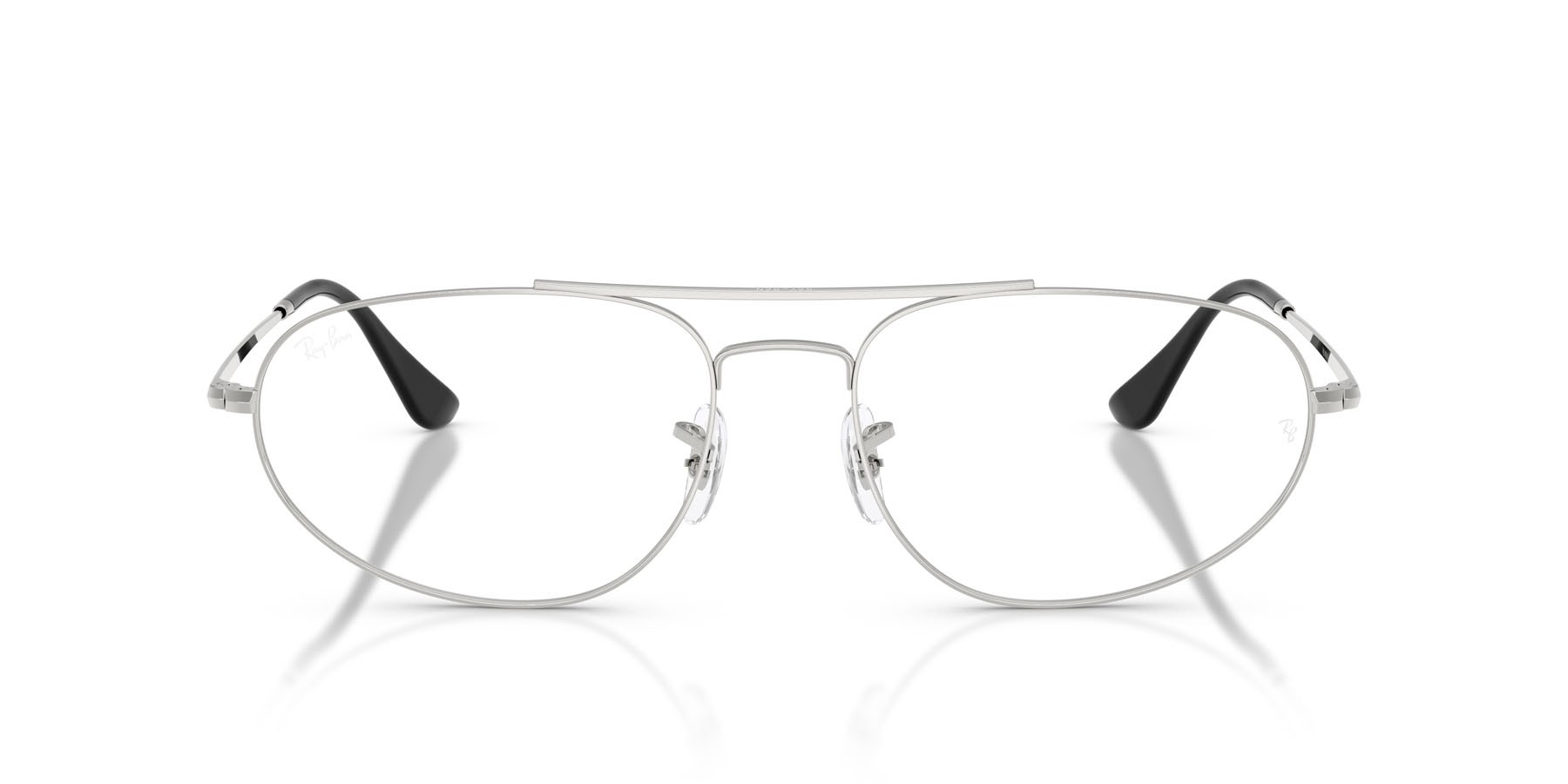 Eyeglasses Ray-Ban Explorer IV RX 6645 (2501) - RB 6645 2501 color argento shape irregular lenses trasparente