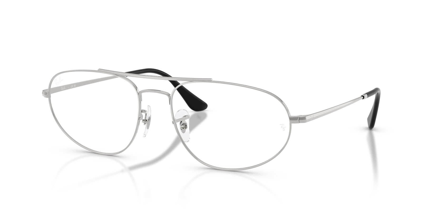 Eyeglasses Ray-Ban Explorer IV RX 6645 (2501) - RB 6645 2501 color argento shape irregular lenses trasparente