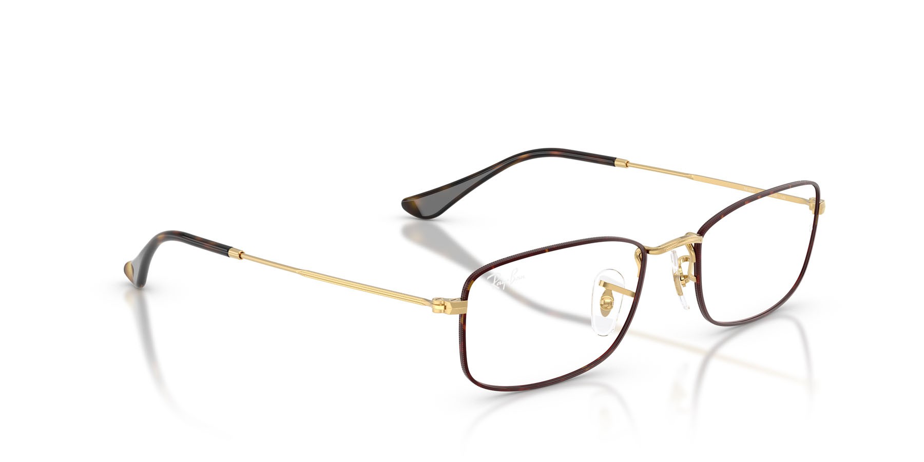 Eyeglasses Ray-Ban RX 6647 (3177) - RB 6647 3177 color havana su oro shape irregular lenses trasparente