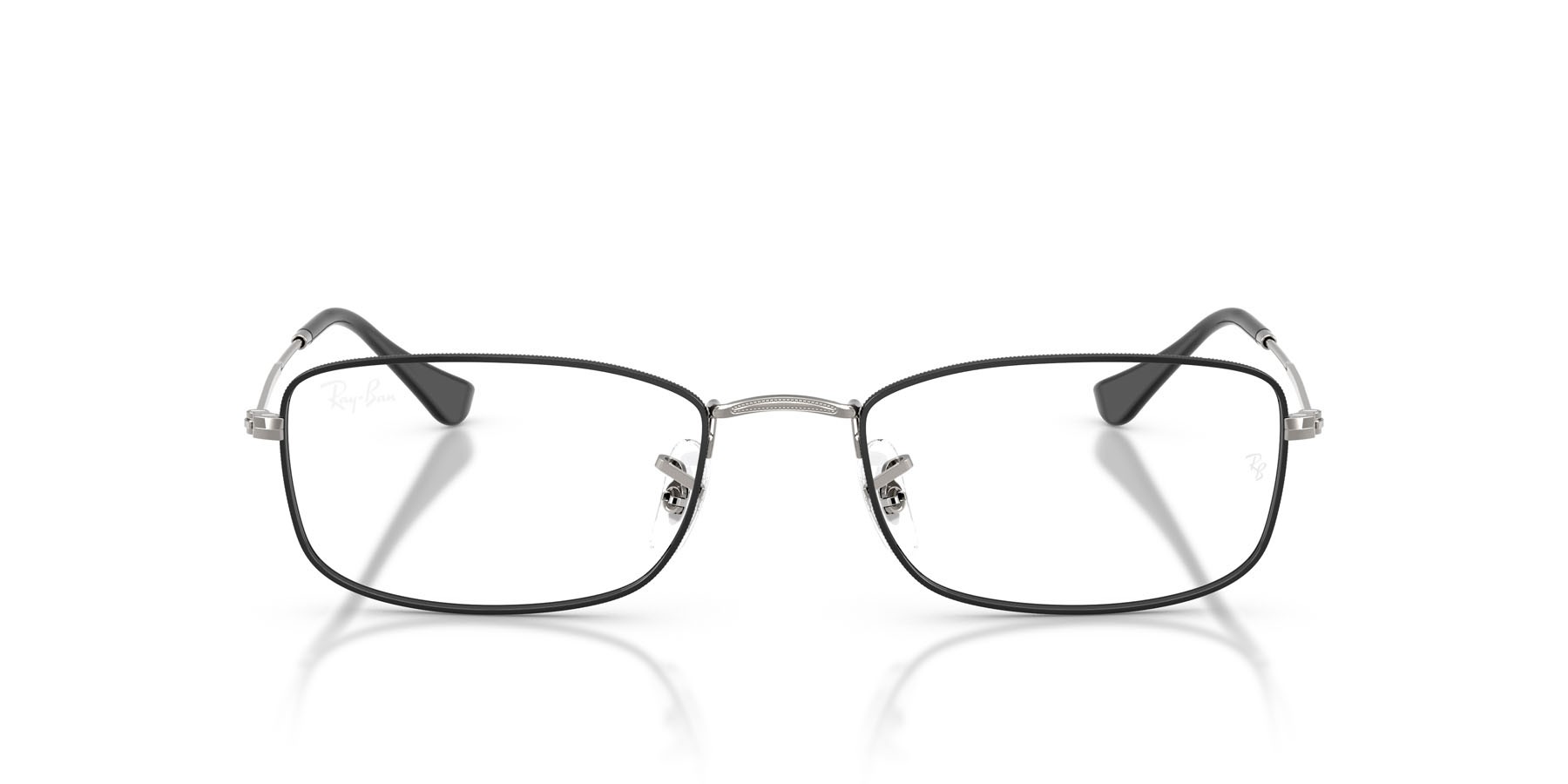Eyeglasses Ray-Ban RX 6647 (3179) - RB 6647 3179 color nero su gunmetal shape irregular lenses trasparente