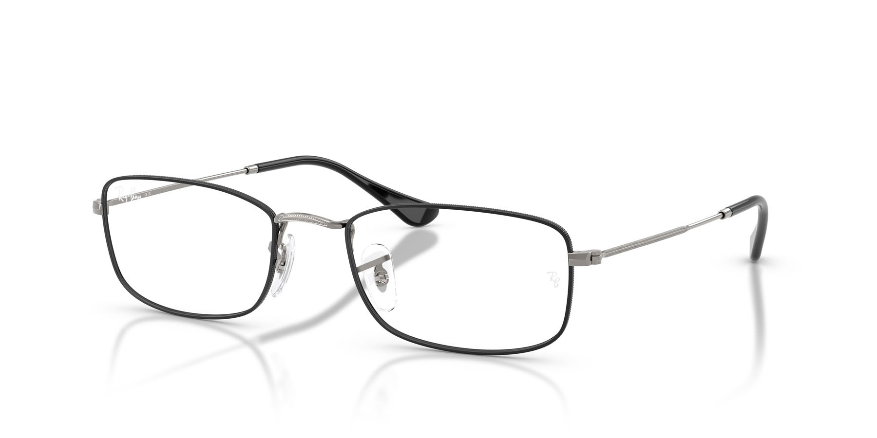 Eyeglasses Ray-Ban RX 6647 (3179) - RB 6647 3179 color nero su gunmetal shape irregular lenses trasparente