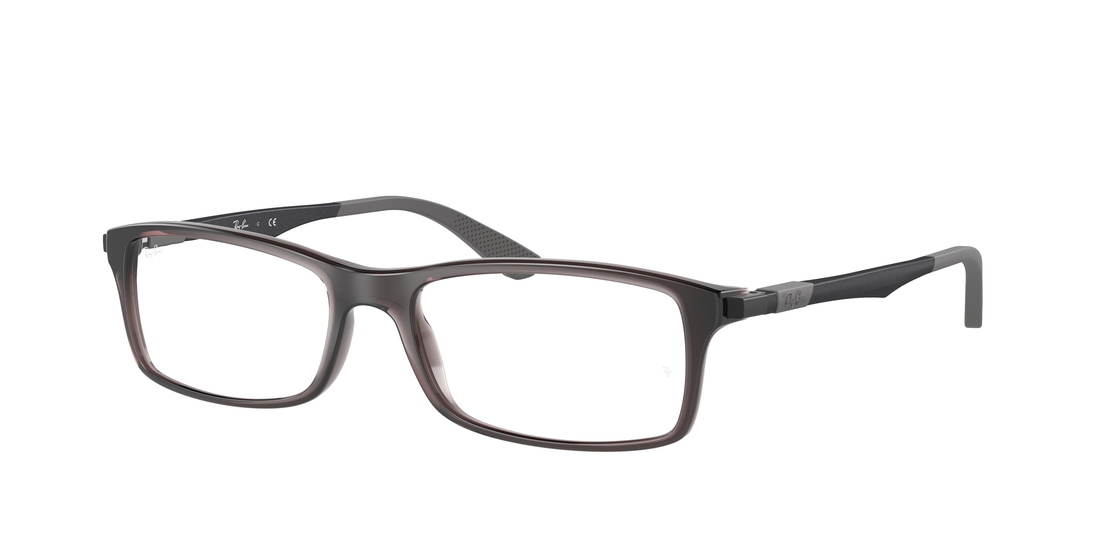 Brillen Ray-Ban RX 7017 (5620) - RB 7017 5620 farbe grigio trasparente form rechteckig gläser trasparente