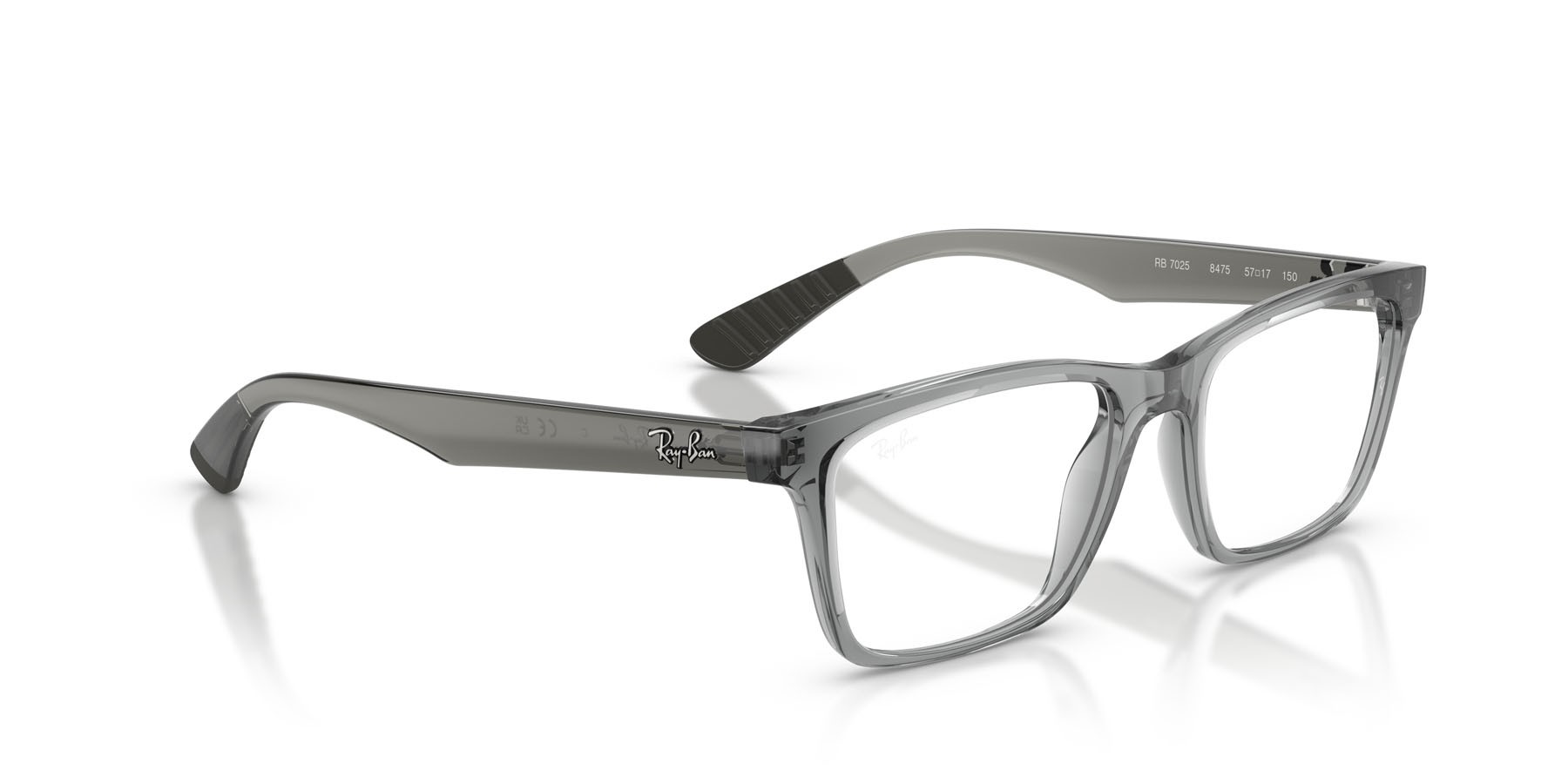 Occhiali da vista Ray-Ban RX 7025 (8475) - RB 7025 8475 colore grigio chiaro forma quadrato lenti trasparente