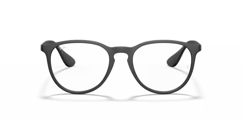 Eyeglasses Ray-Ban Erika Optics RX 7046 (5364) - RB 7046 5364 color rubber black shape round lenses demo lens