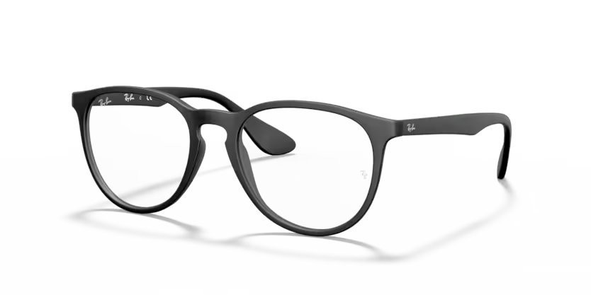 Eyeglasses Ray-Ban Erika Optics RX 7046 (5364) - RB 7046 5364 color rubber black shape round lenses demo lens