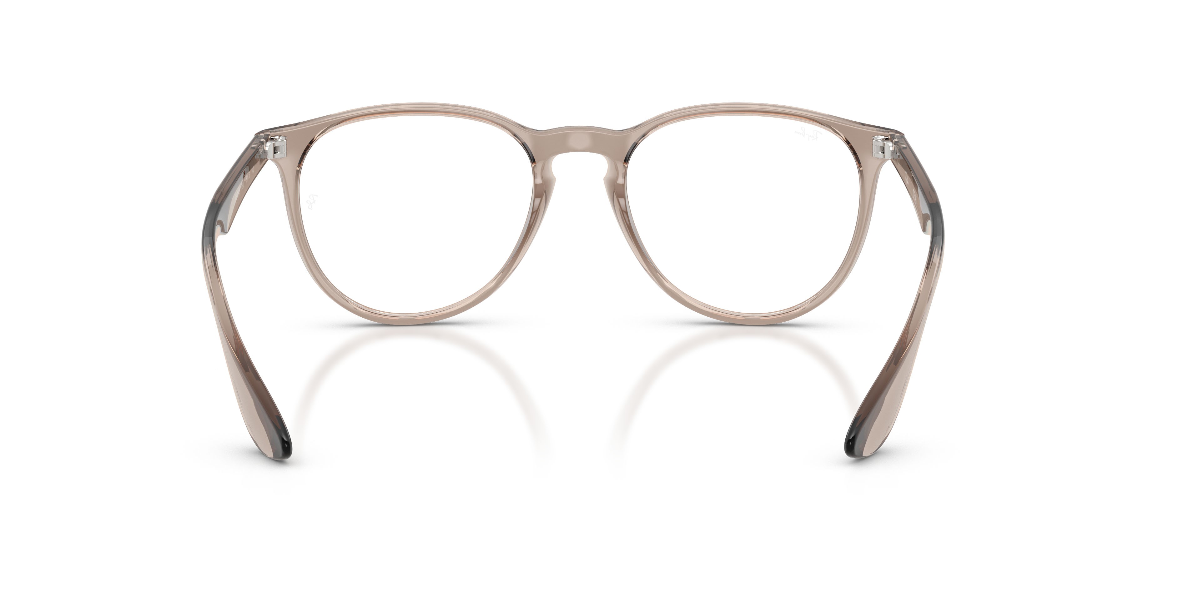 Eyeglasses Ray-Ban Erika RX 7046 (8507) - RB 7046 8507 color marrone chiaro trasparente shape round lenses trasparente