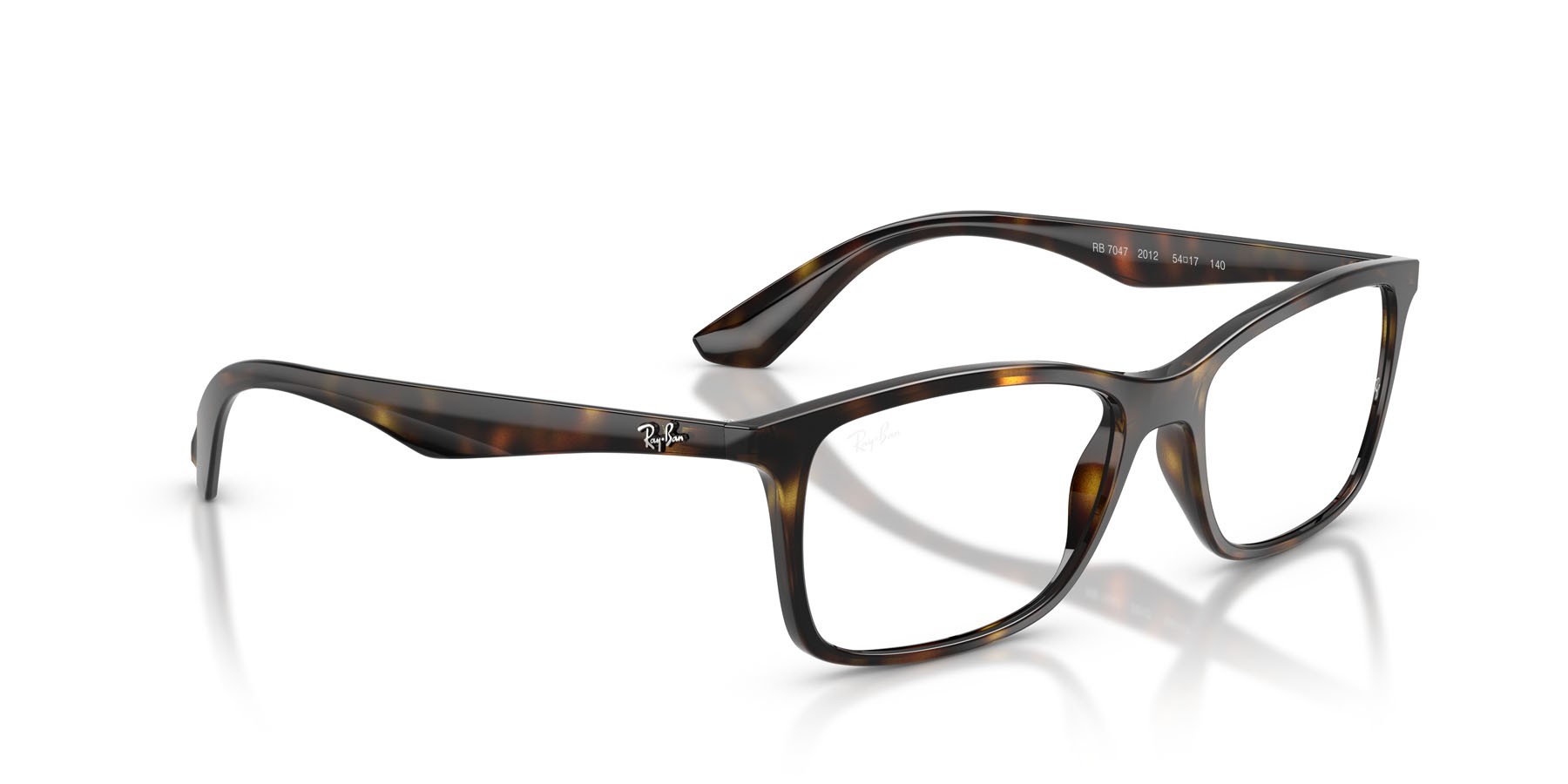 Occhiali da vista Ray-Ban RX 7047 (2012) - RB 7047 2012 colore havana forma quadrato lenti trasparente