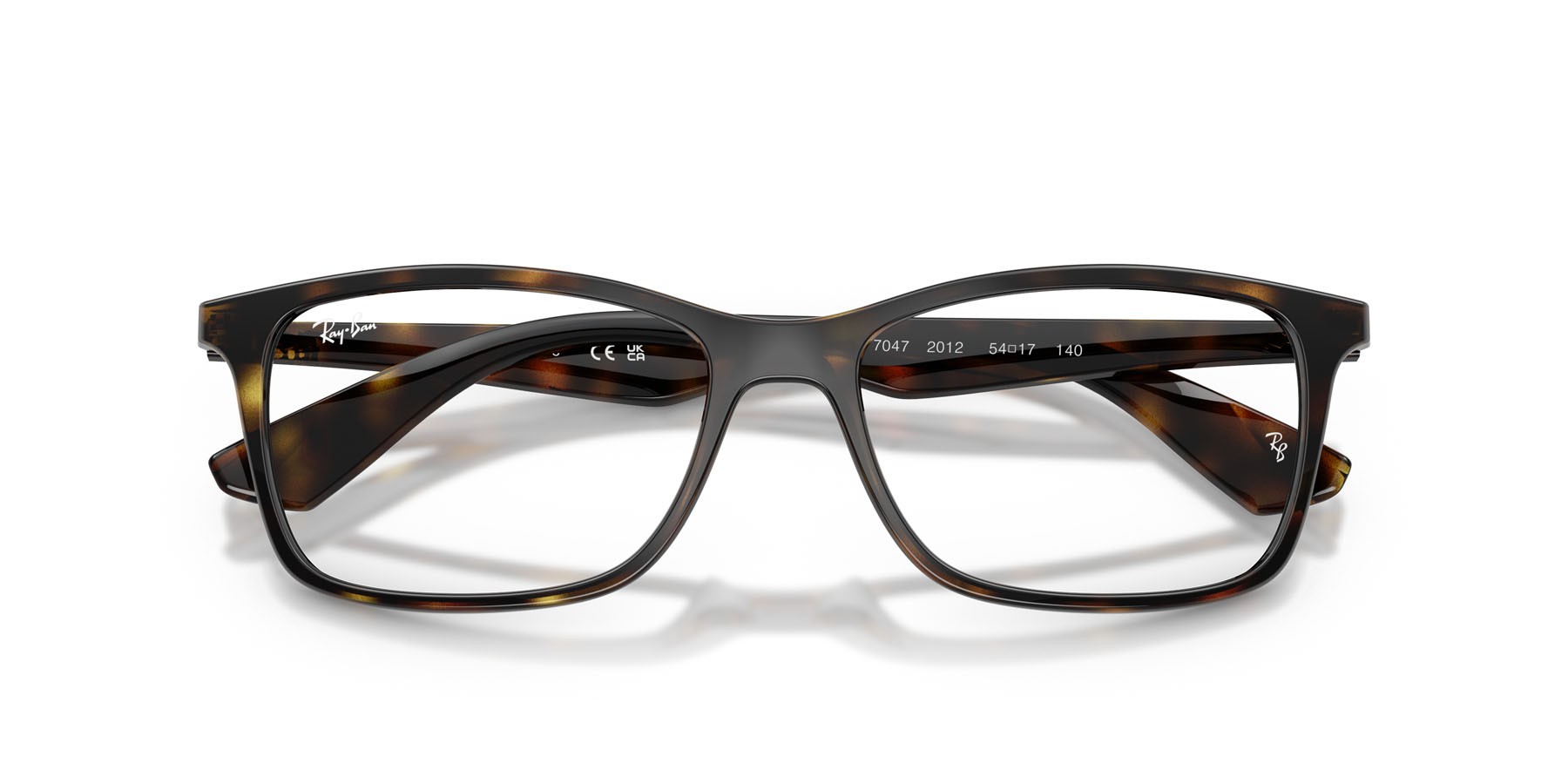 Occhiali da vista Ray-Ban RX 7047 (2012) - RB 7047 2012 colore havana forma quadrato lenti trasparente