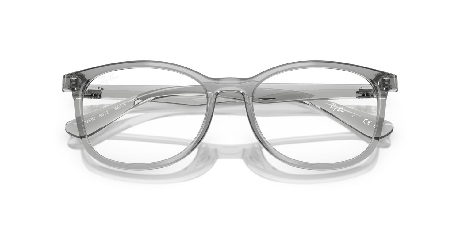 Occhiali da vista Ray-Ban RX 7093D (8012) - RB 7093D 8012 colore grigio trasparente forma quadrato lenti trasparente