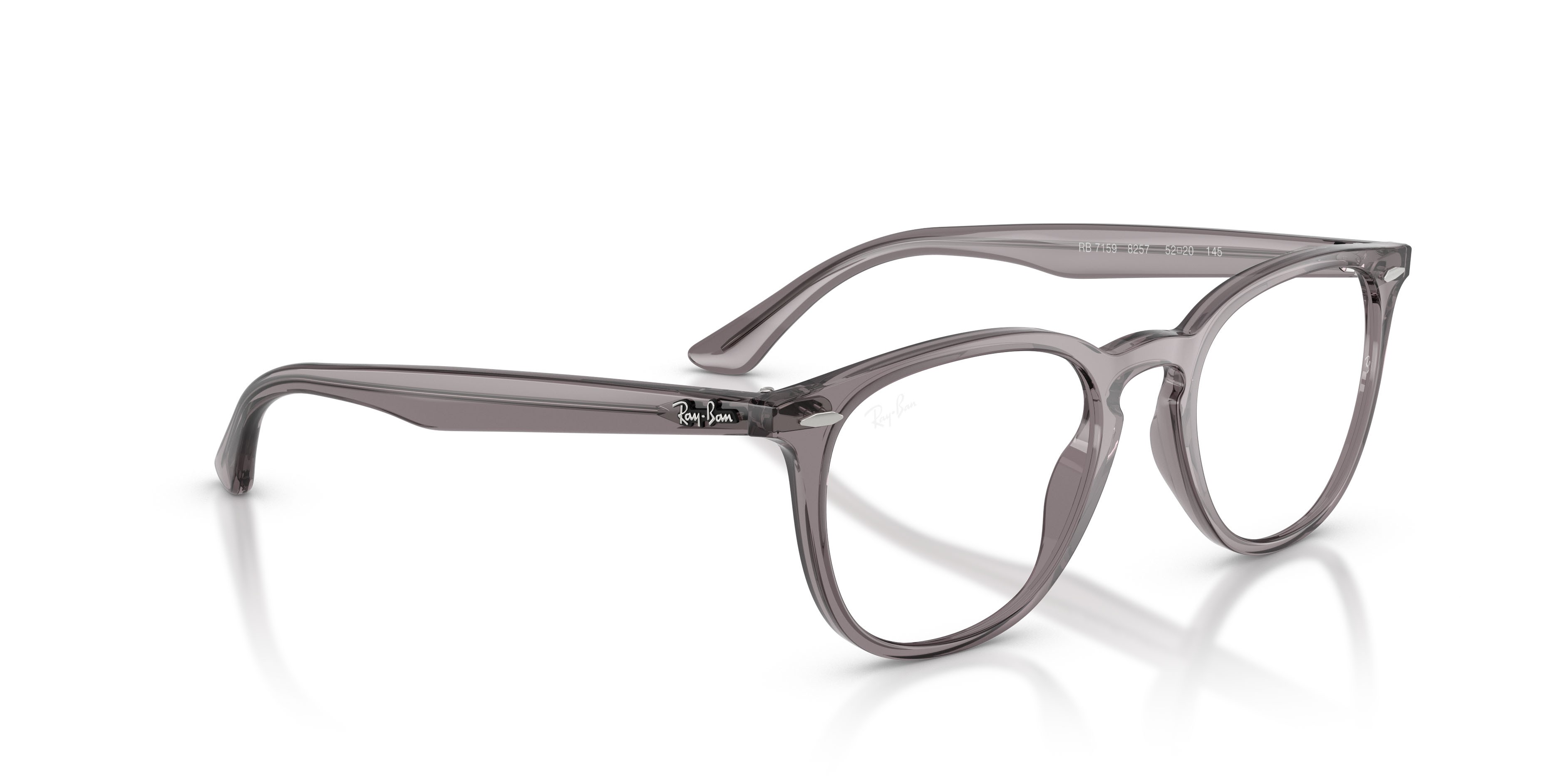 Occhiali da vista Ray-Ban RX 7159 (8257) - RB 7159 8257 colore grigio trasparente forma pantos lenti trasparente