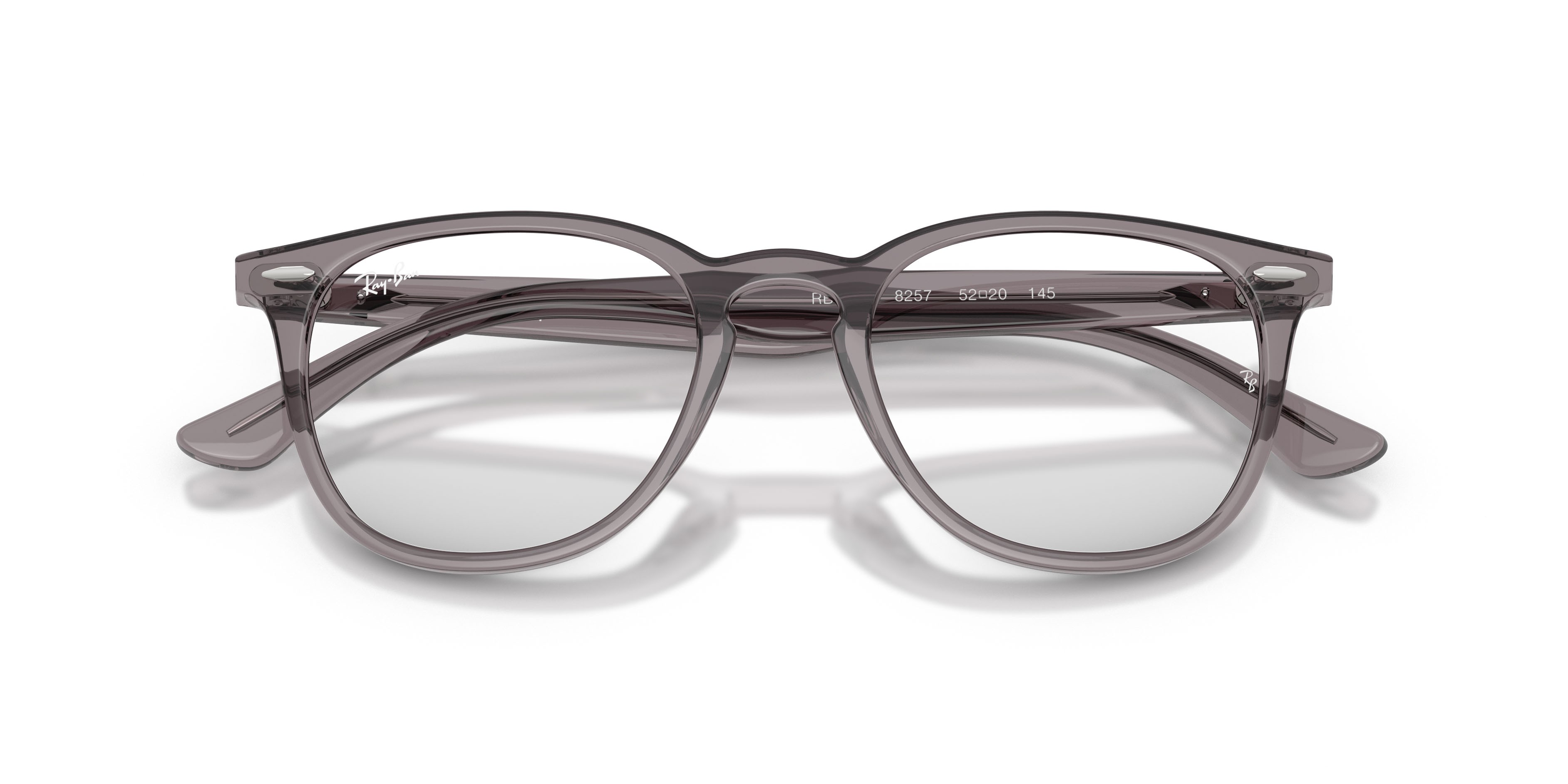 Occhiali da vista Ray-Ban RX 7159 (8257) - RB 7159 8257 colore grigio trasparente forma pantos lenti trasparente