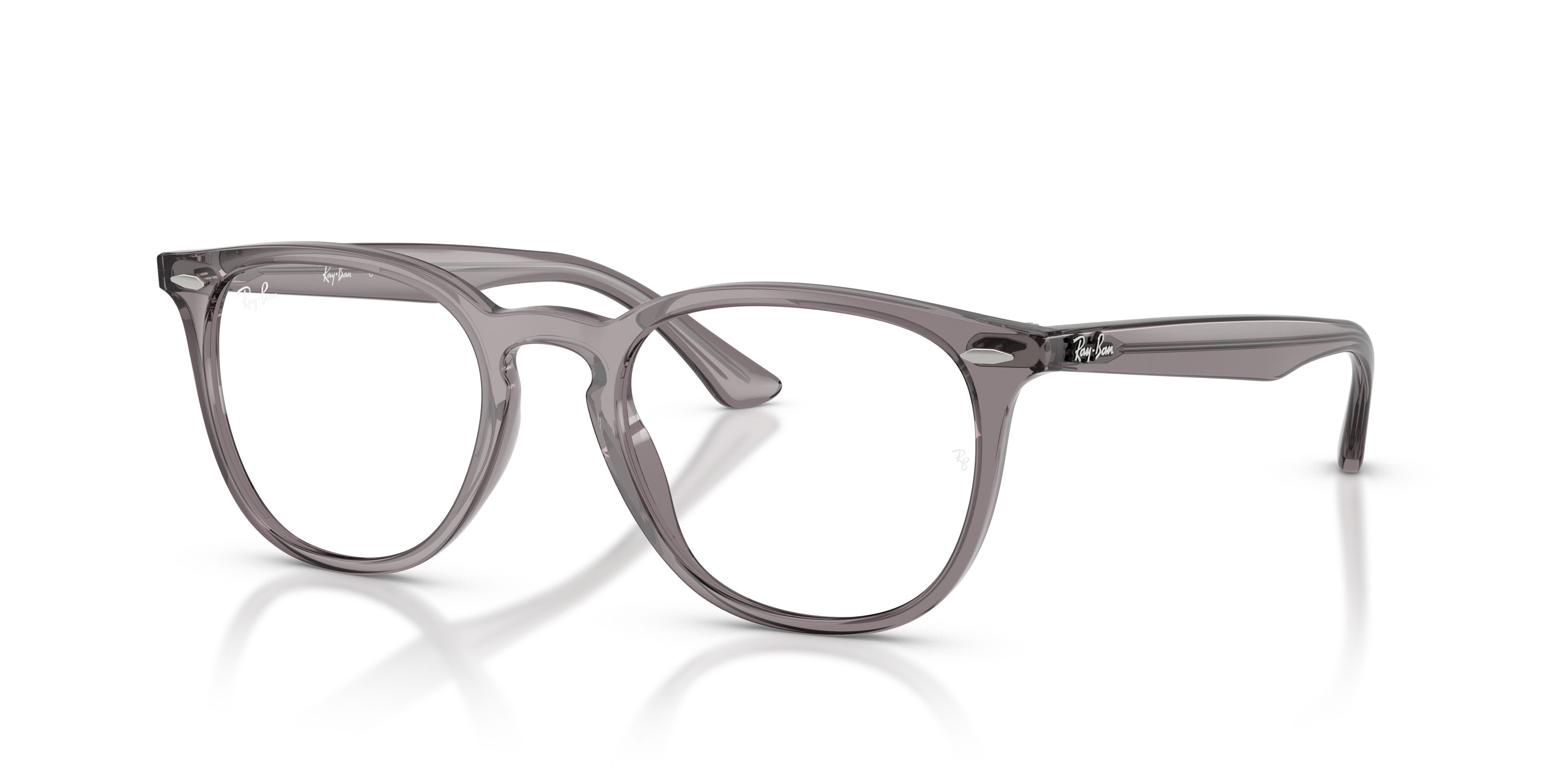 Occhiali da vista Ray-Ban RX 7159 (8257) - RB 7159 8257 colore grigio trasparente forma pantos lenti trasparente