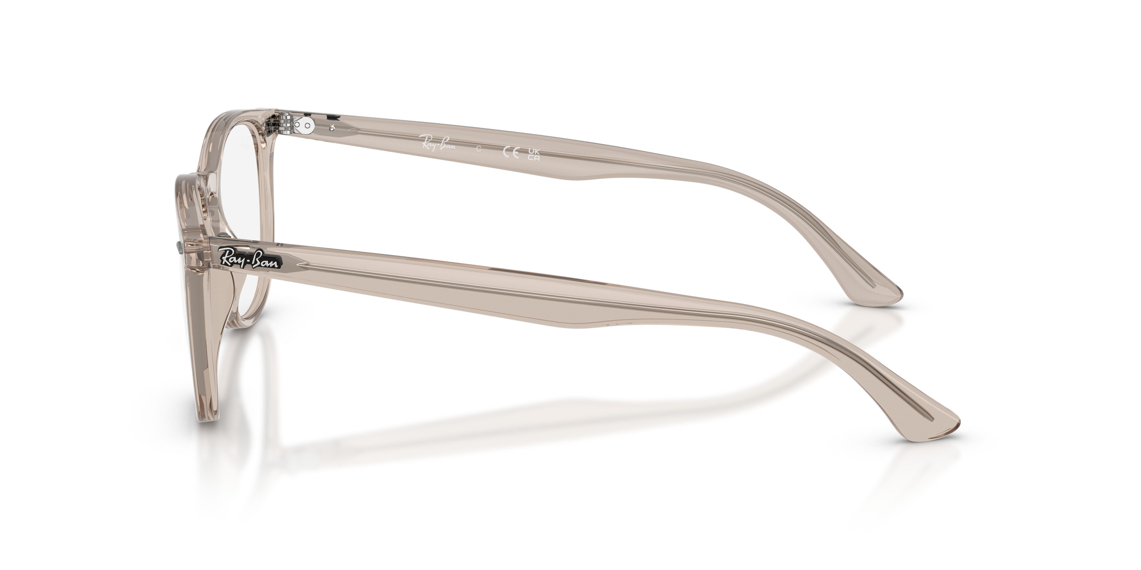 Occhiali da vista Ray-Ban RX 7159 (8449) - RB 7159 8449 colore beige trasparente forma pantos lenti trasparente