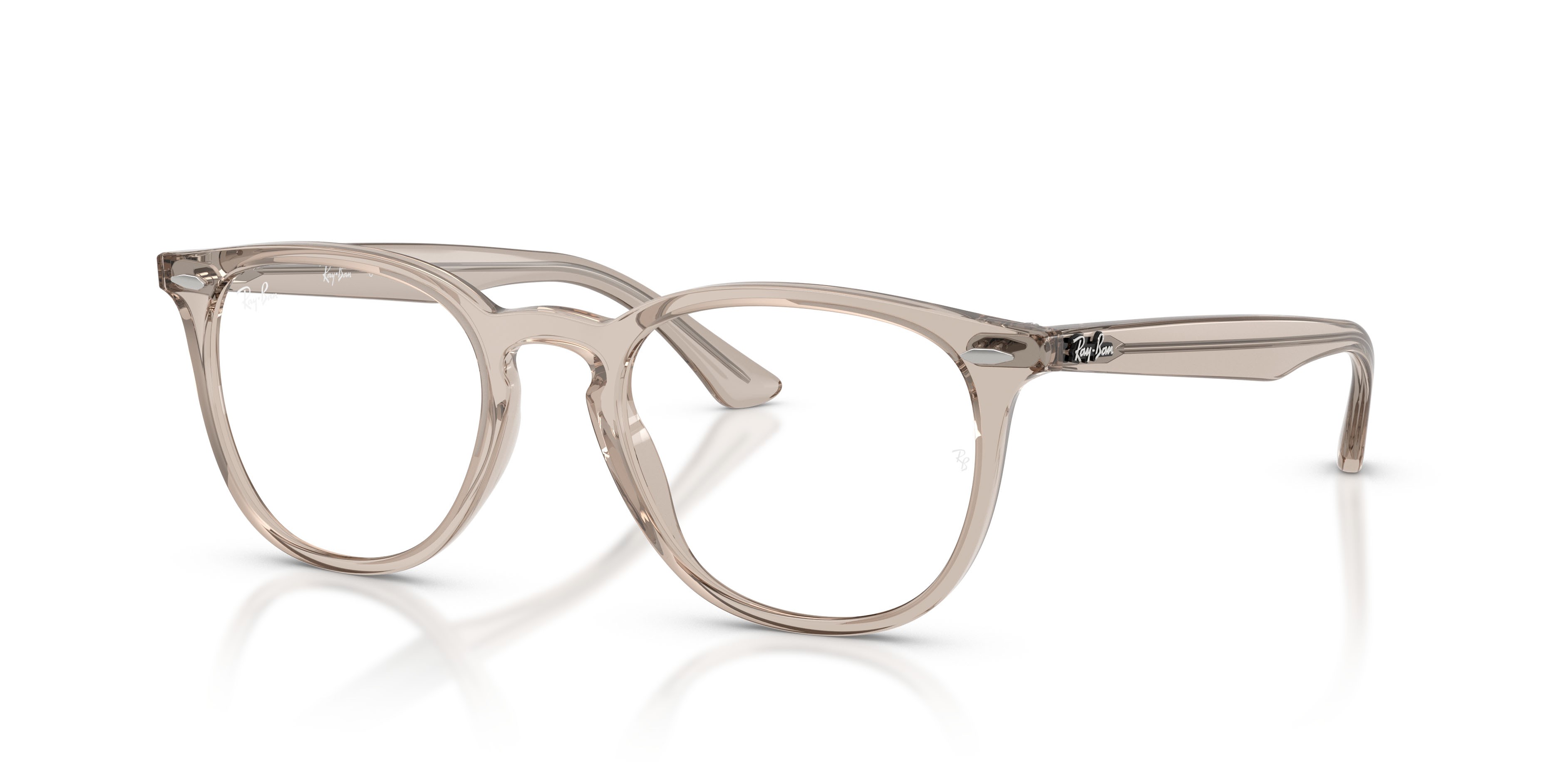 Occhiali da vista Ray-Ban RX 7159 (8449) - RB 7159 8449 colore beige trasparente forma pantos lenti trasparente