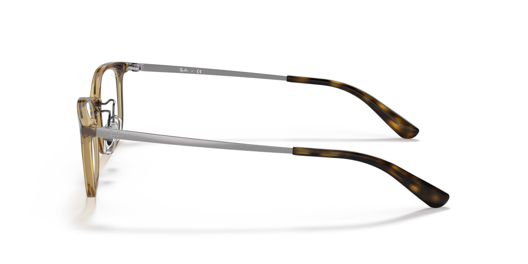 Brillen Ray-Ban RX 7182D (5946) - RB 7182D 5946 farbe havana form quadratisch gläser trasparente