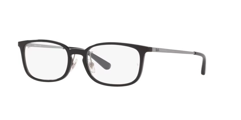Occhiali da vista Ray-Ban RX 7182D (5985) - RB 7182D 5985 colore nero forma quadrato lenti trasparente