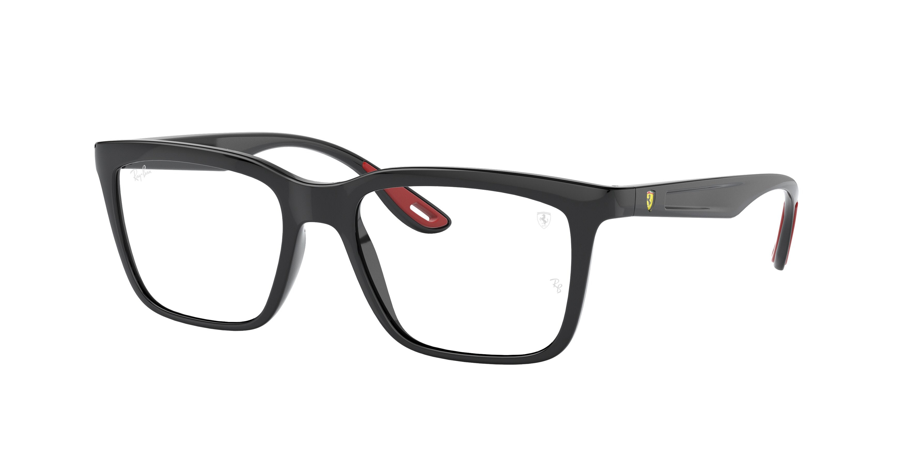 Occhiali da vista Ray-Ban Scuderia Ferrari RX 7192M (F601) - RB 7192M F601 colore nero forma rettangolare lenti trasparente