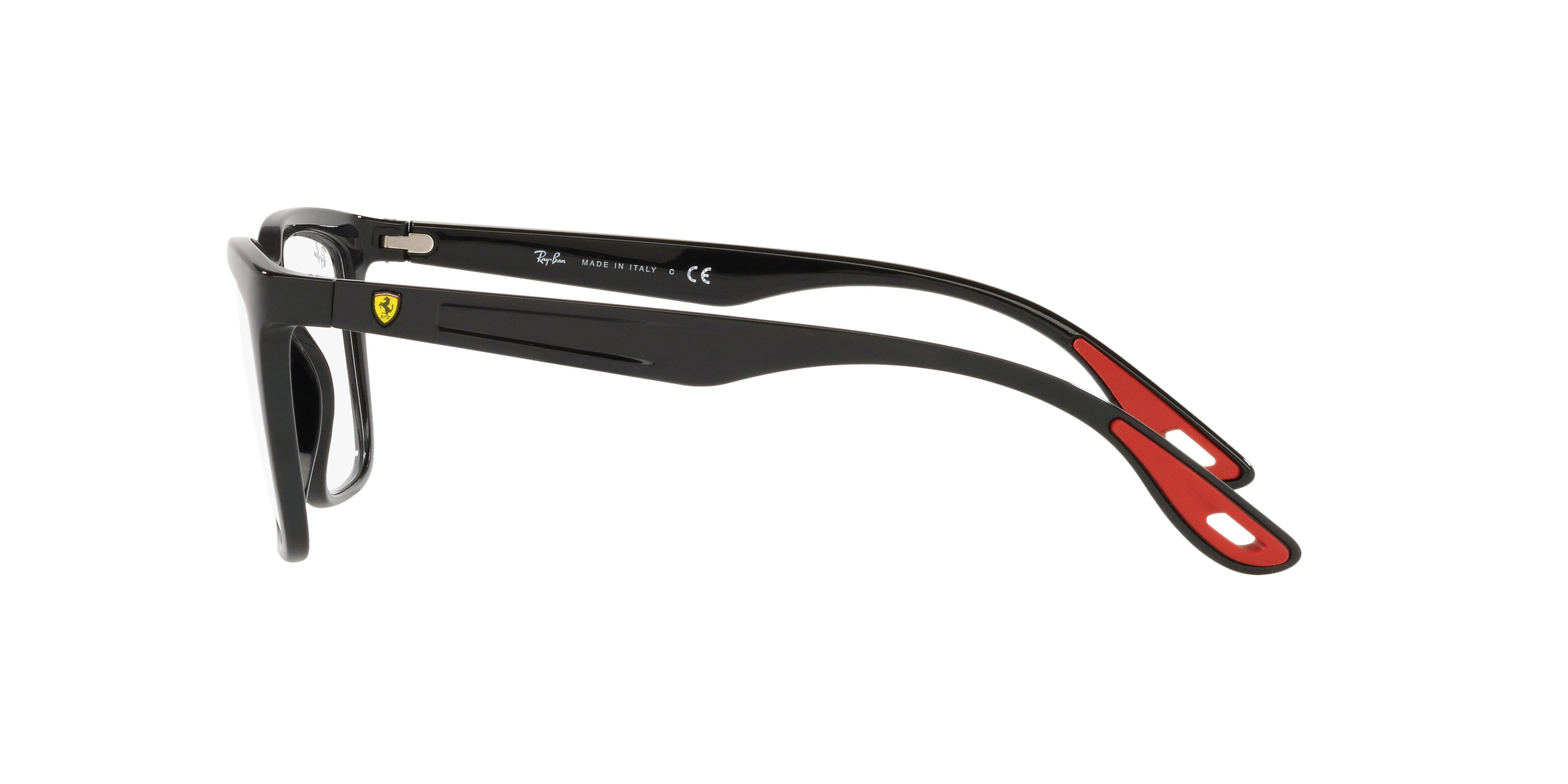 Occhiali da vista Ray-Ban Scuderia Ferrari RX 7192M (F601) - RB 7192M F601 colore nero forma rettangolare lenti trasparente
