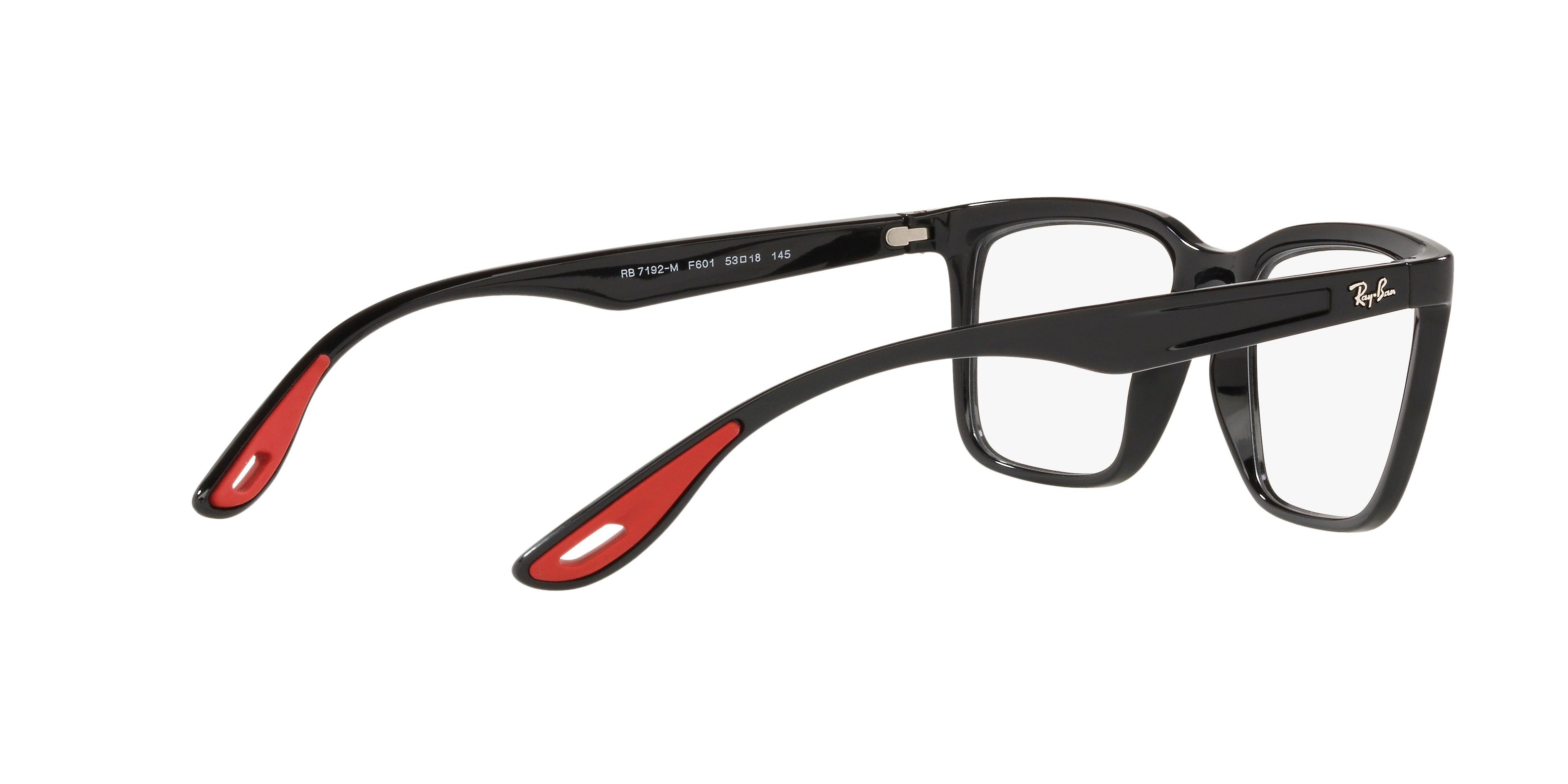 Occhiali da vista Ray-Ban Scuderia Ferrari RX 7192M (F601) - RB 7192M F601 colore nero forma rettangolare lenti trasparente