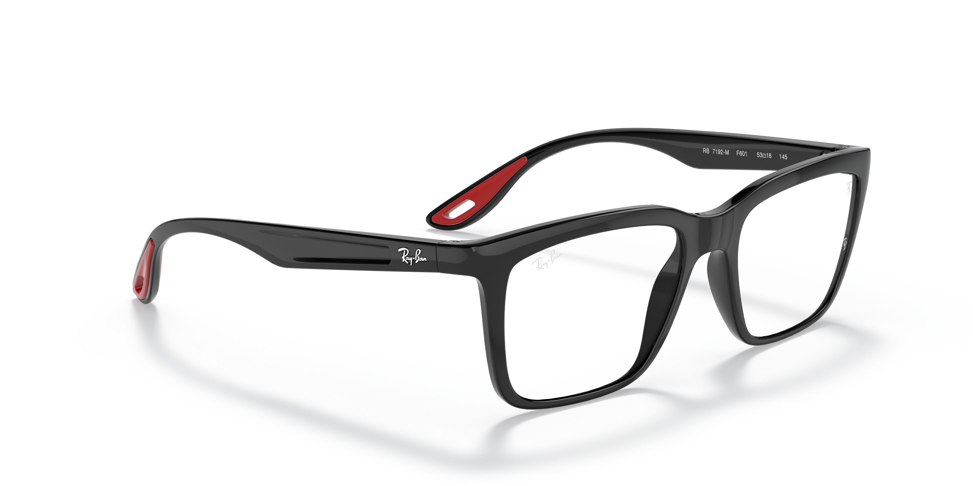 Occhiali da vista Ray-Ban Scuderia Ferrari RX 7192M (F601) - RB 7192M F601 colore nero forma rettangolare lenti trasparente