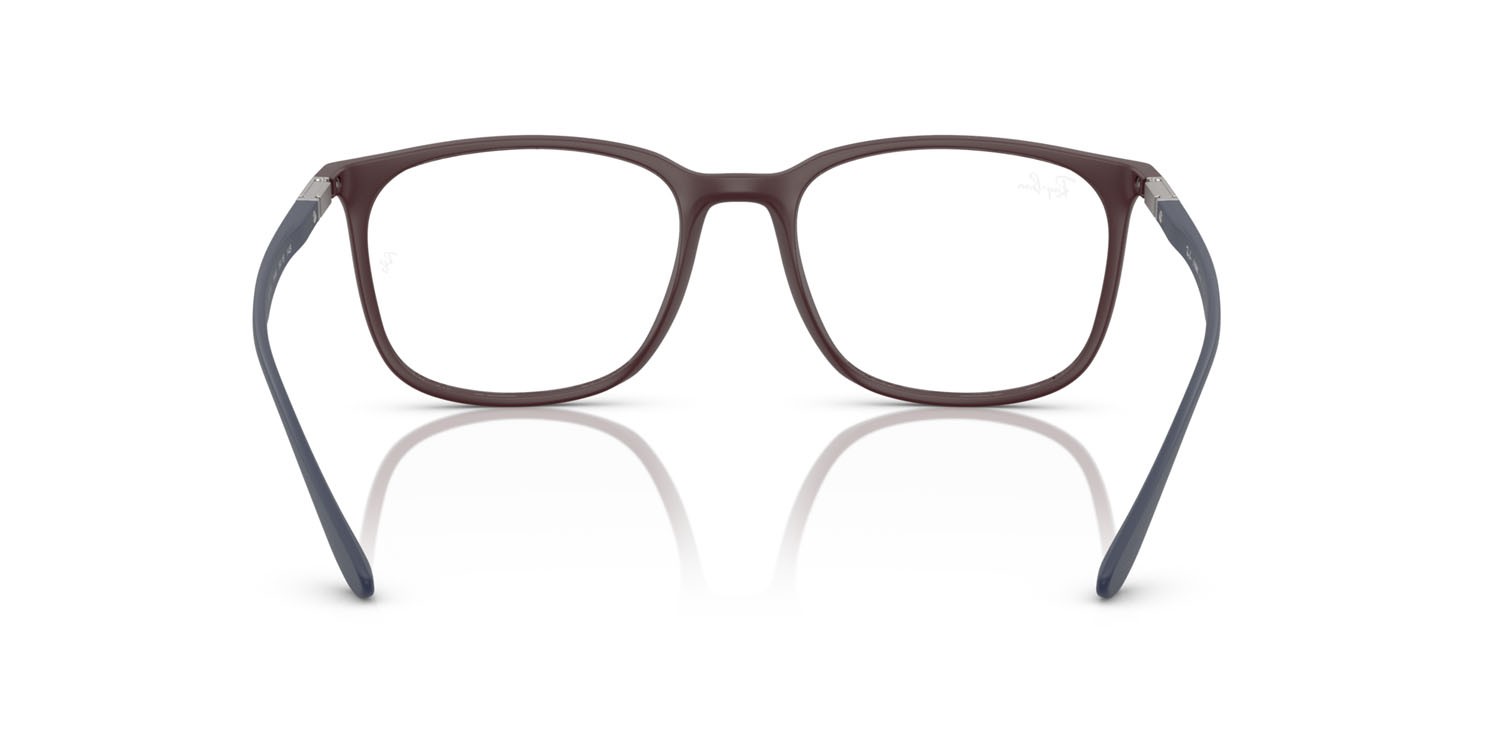 Occhiali da vista Ray-Ban RX 7199 (8444) - RB 7199 8444 colore viola scuro opaco forma quadrato lenti trasparente
