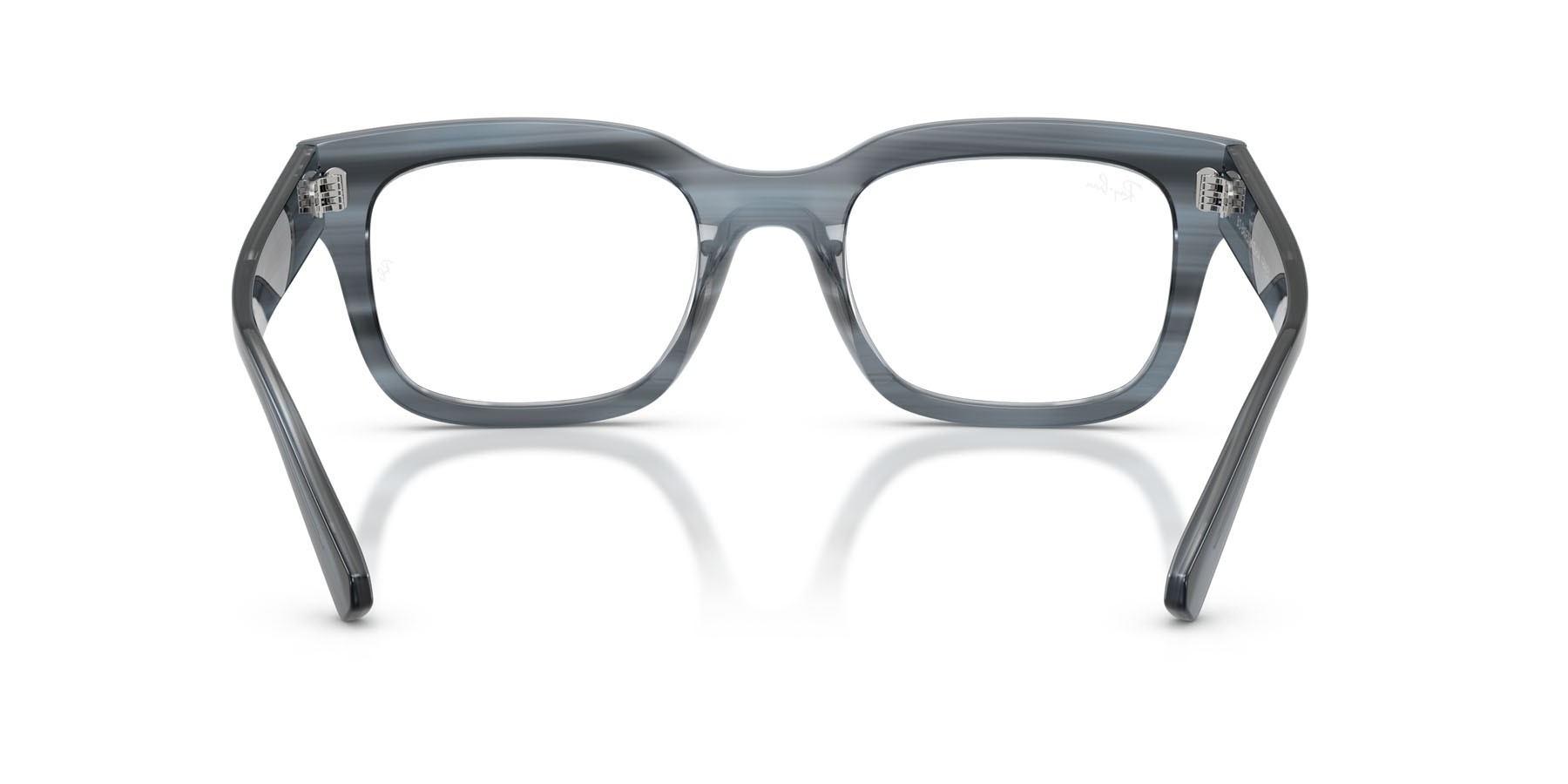 Eyeglasses Ray-Ban Chad RX 7217 (8469) - RB 7217 8469 color striato blu shape rectangle lenses trasparente