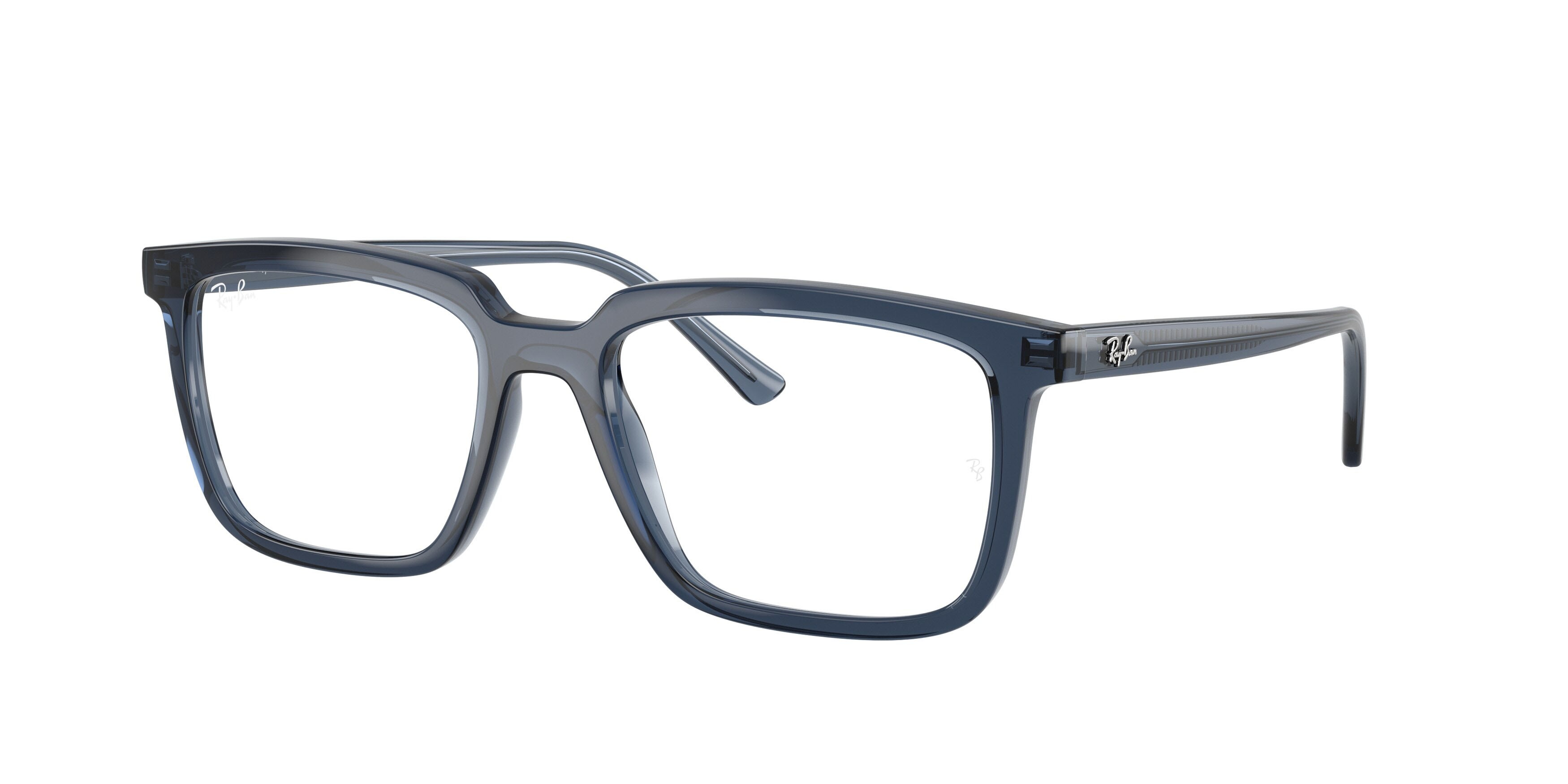 Occhiali da vista Ray-Ban Alain RX 7239 (8223) - RB 7239 8223 colore blu trasparente forma rettangolare lenti trasparente