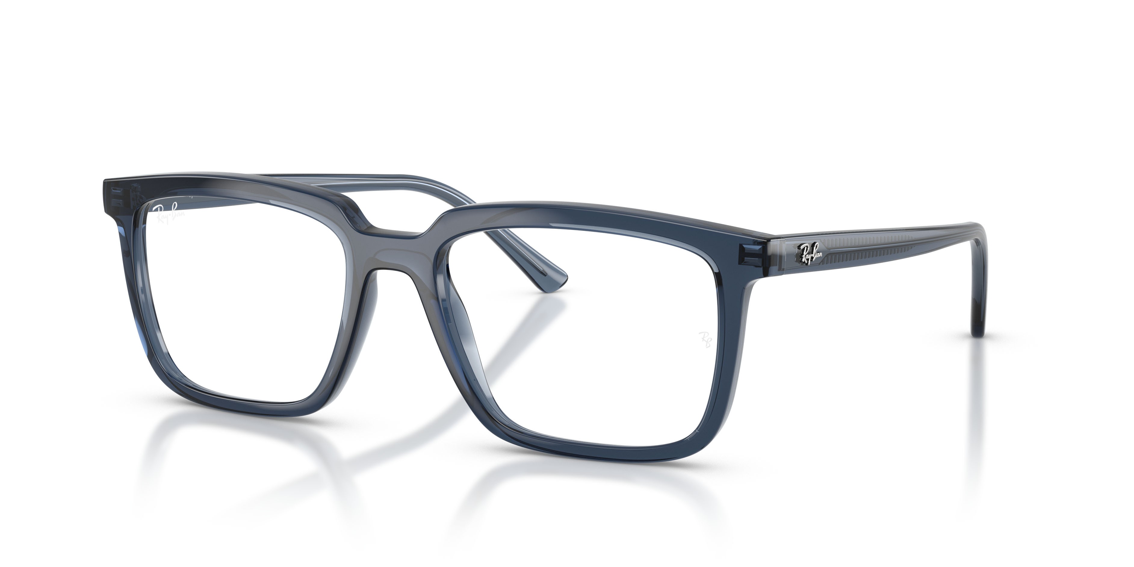Occhiali da vista Ray-Ban Alain RX 7239 (8223) - RB 7239 8223 colore blu trasparente forma rettangolare lenti trasparente