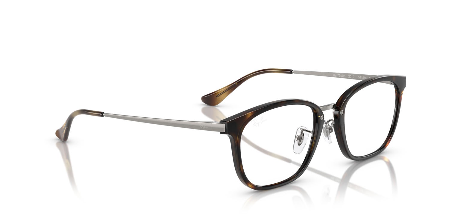Occhiali da vista Ray-Ban RX 7247D (2012) - RB 7247D 2012 colore havana forma quadrato lenti trasparente