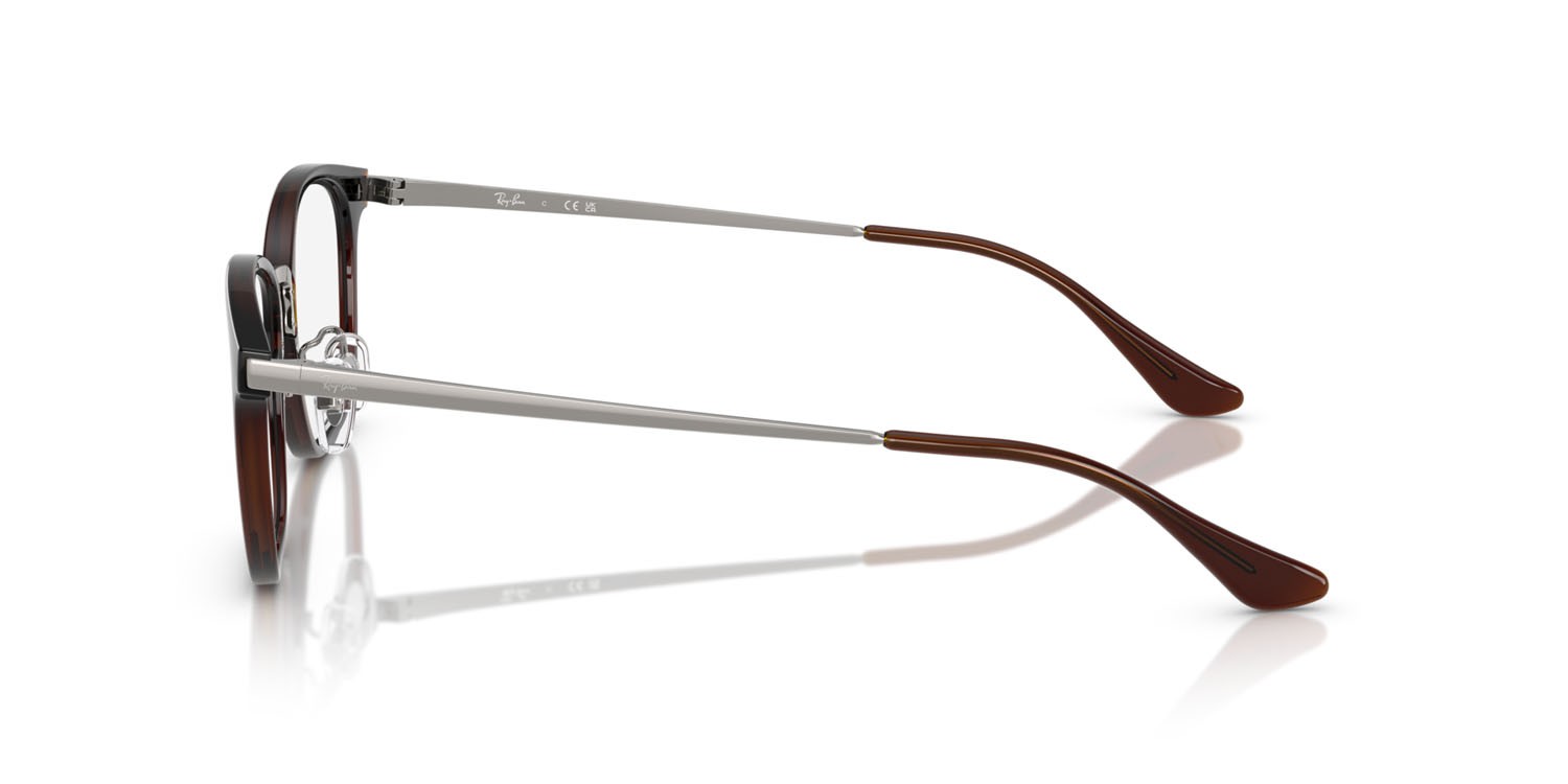 Occhiali da vista Ray-Ban RX 7247D (5392) - RB 7247D 5392 colore marrone scuro forma quadrato lenti trasparente