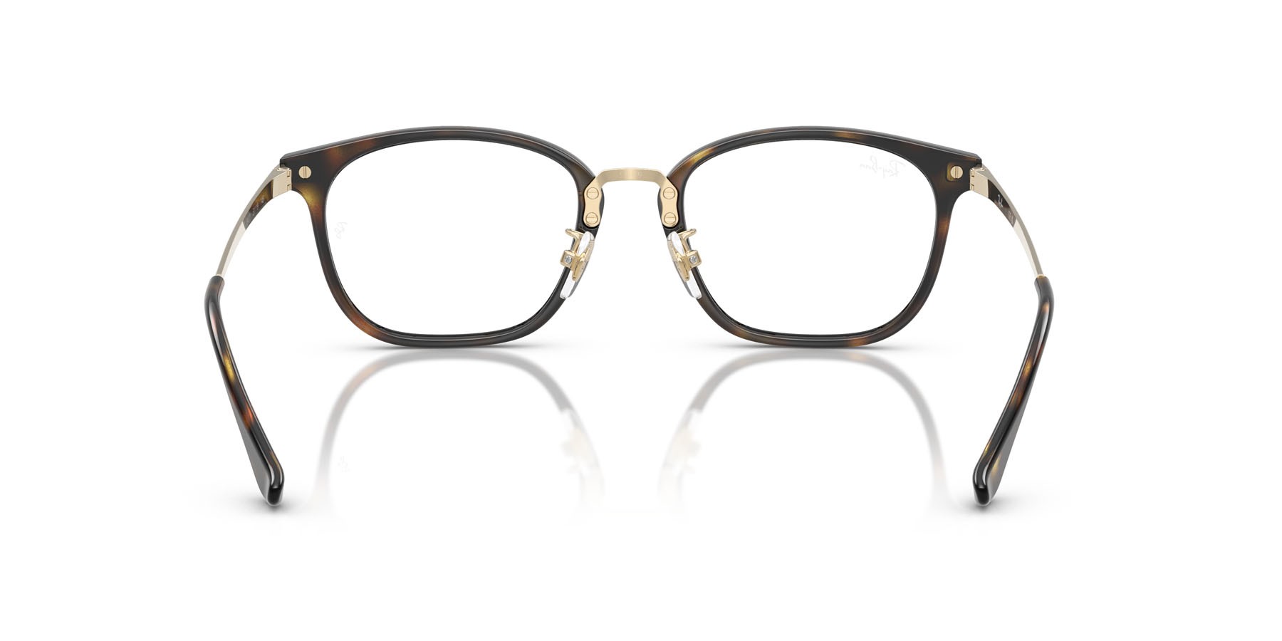 Occhiali da vista Ray-Ban RX 7247D (8472) - RB 7247D 8472 colore havana su oro pallido forma quadrato lenti trasparente