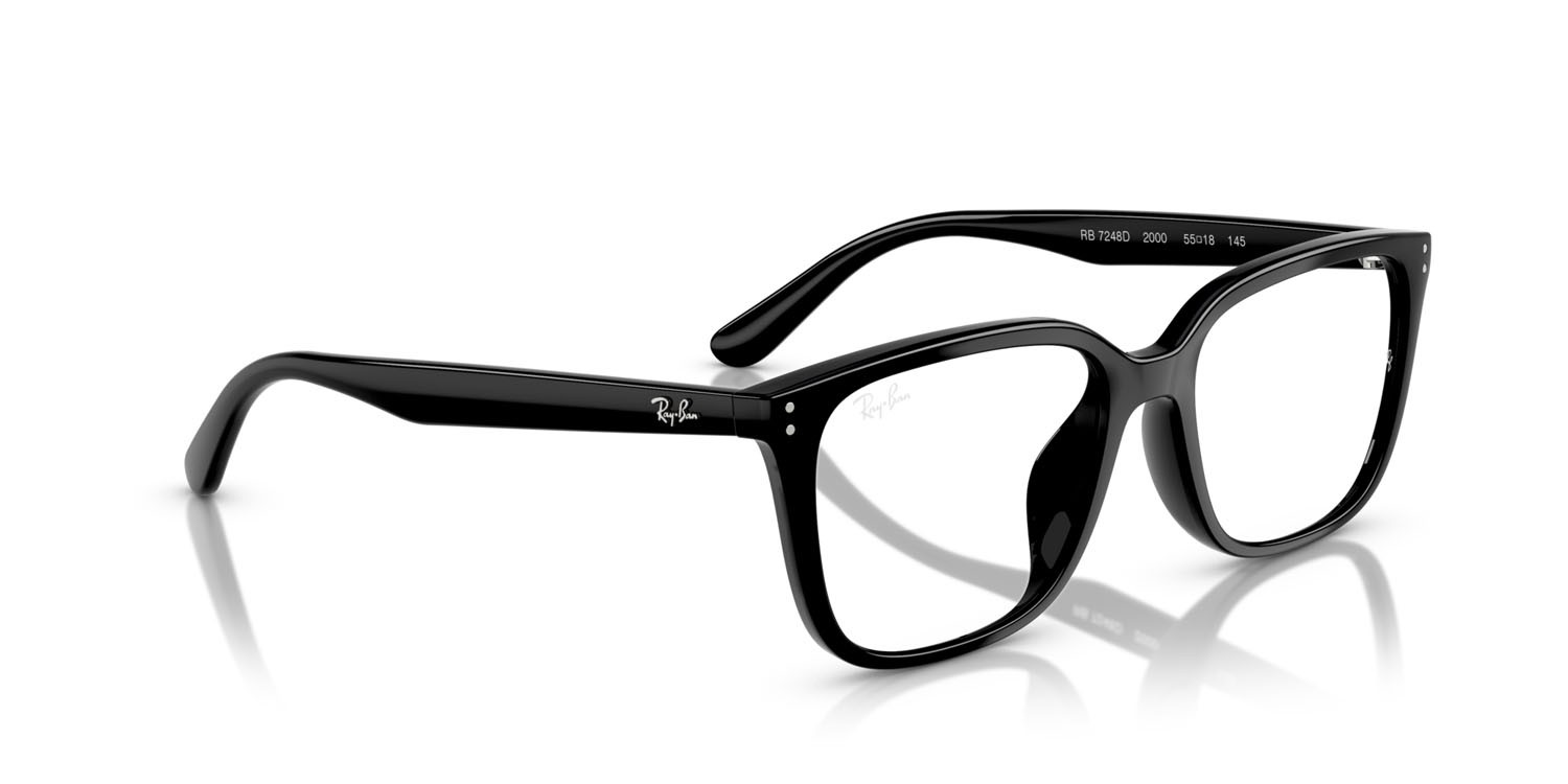 Eyeglasses Ray-Ban RX 7248D (2000) - RB 7248D 2000 color nero shape square lenses trasparente