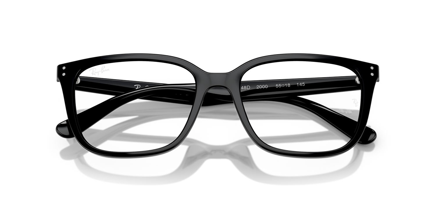 Eyeglasses Ray-Ban RX 7248D (2000) - RB 7248D 2000 color nero shape square lenses trasparente