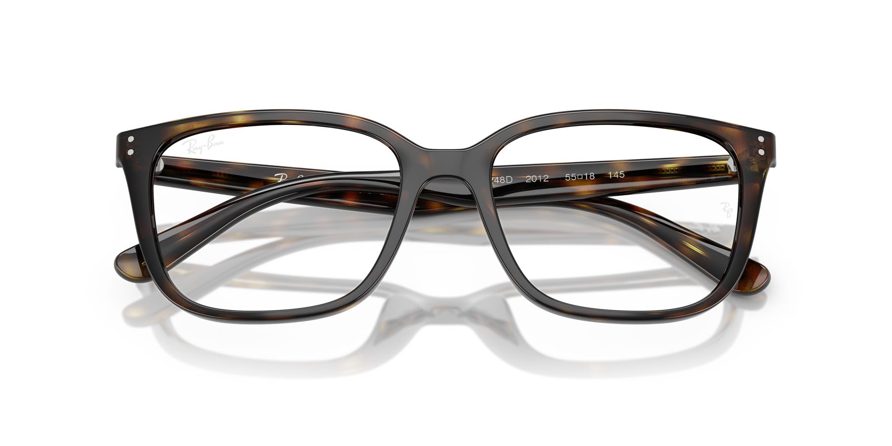 Occhiali da vista Ray-Ban RX 7248D (2012) - RB 7248D 2012 colore havana forma quadrato lenti trasparente