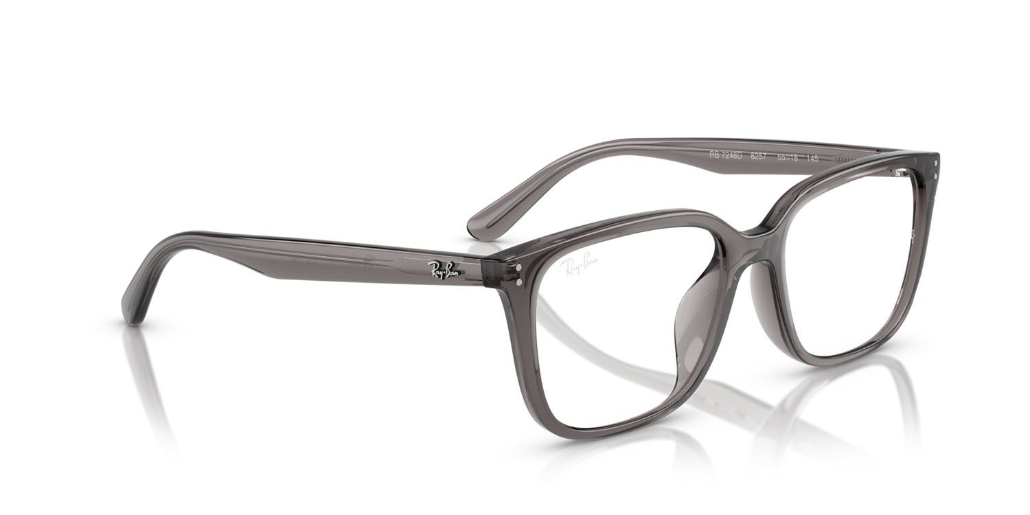 Eyeglasses Ray-Ban RX 7248D (8257) - RB 7248D 8257 color grigio opalino trasparente shape square lenses trasparente
