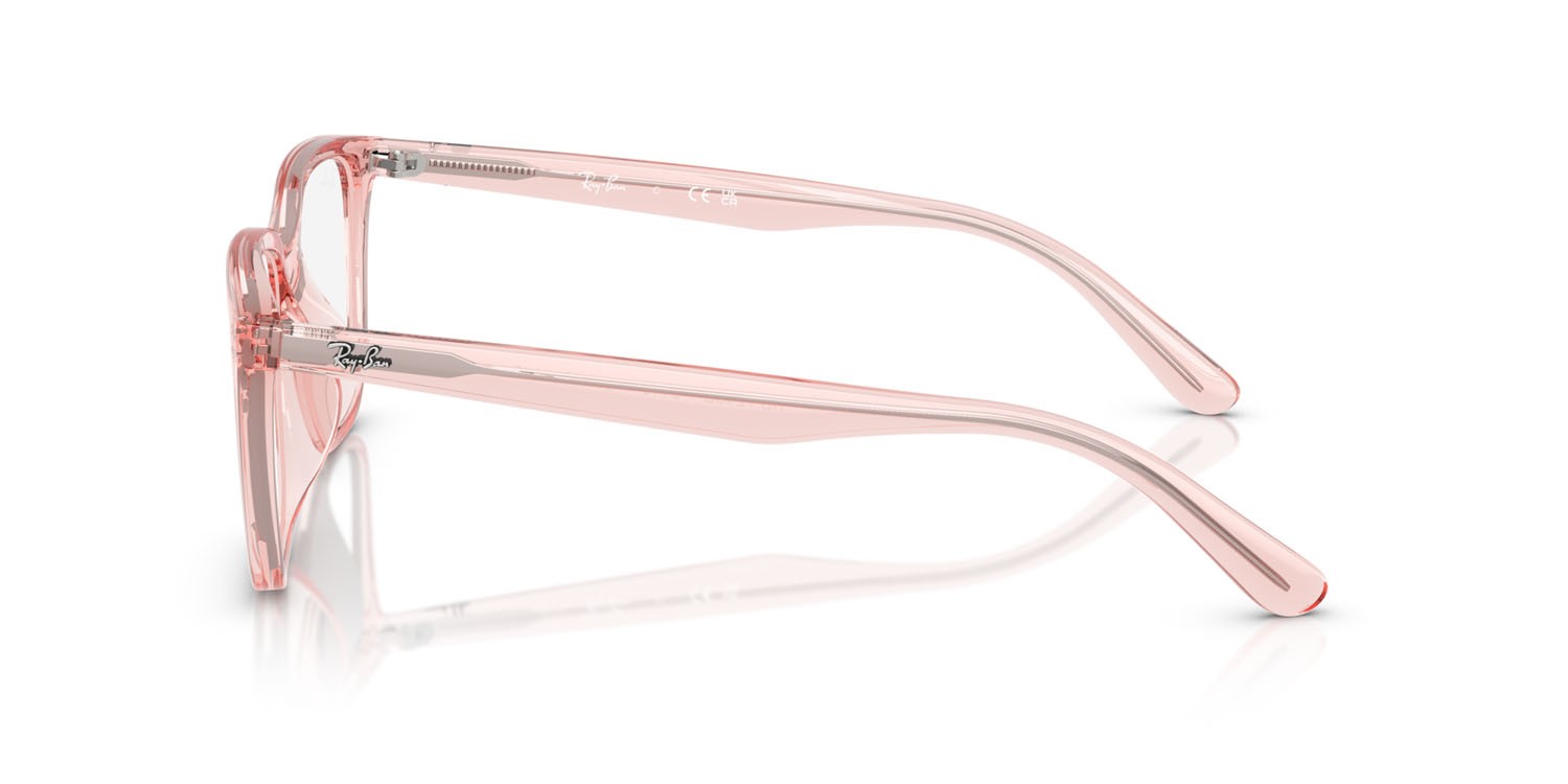 Occhiali da vista Ray-Ban RX 7248D (8410) - RB 7248D 8410 colore rosa chiaro trasparente forma quadrato lenti trasparente