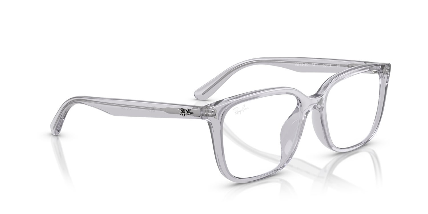 Eyeglasses Ray-Ban RX 7248D (8411) - RB 7248D 8411 color grigio chiaro trasparente shape square lenses trasparente