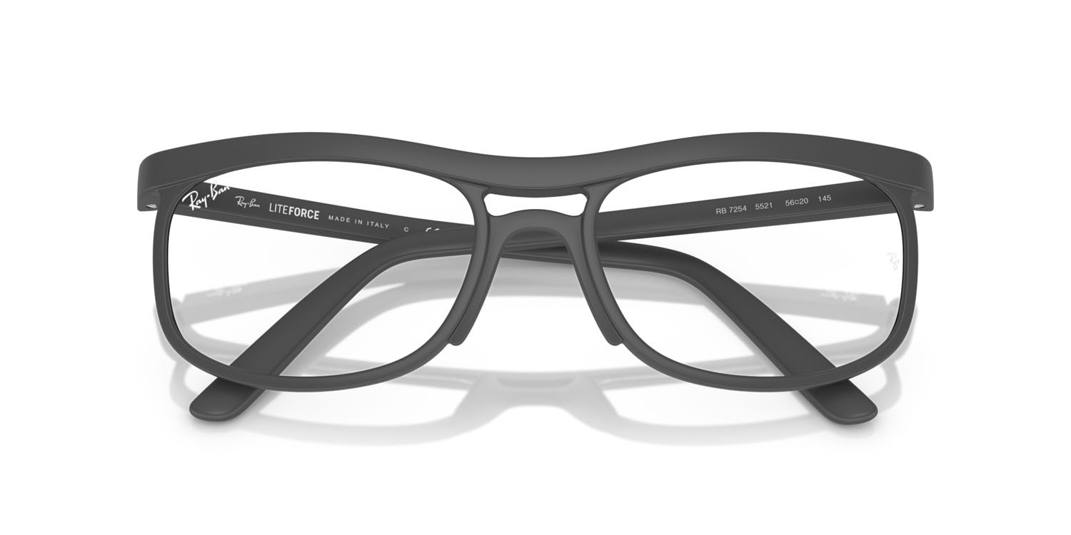 Occhiali da vista Ray-Ban RX 7254 (5521) - RB 7254 5521 colore sabbia grigio forma quadrato lenti trasparente