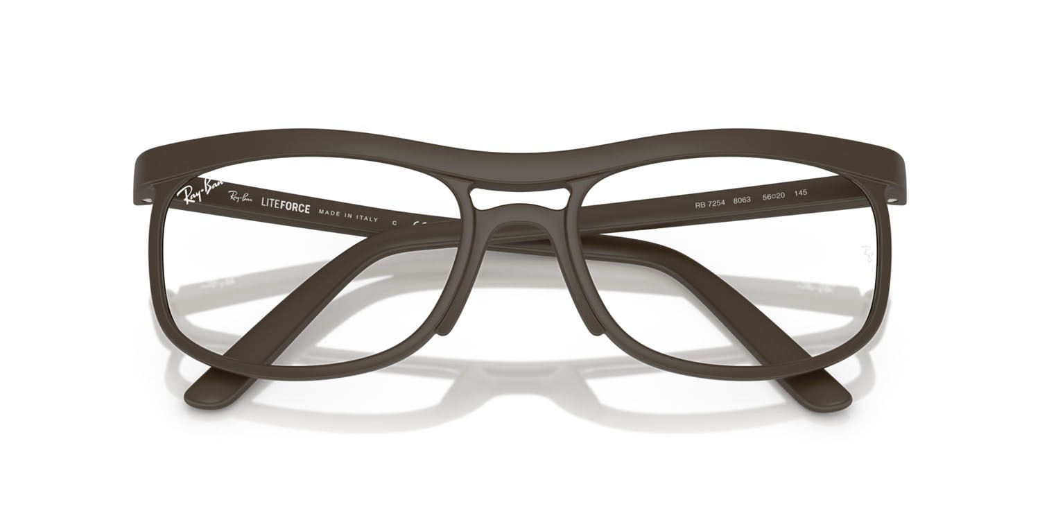 Occhiali da vista Ray-Ban RX 7254 (8063) - RB 7254 8063 colore sabbia marrone forma quadrato lenti trasparente