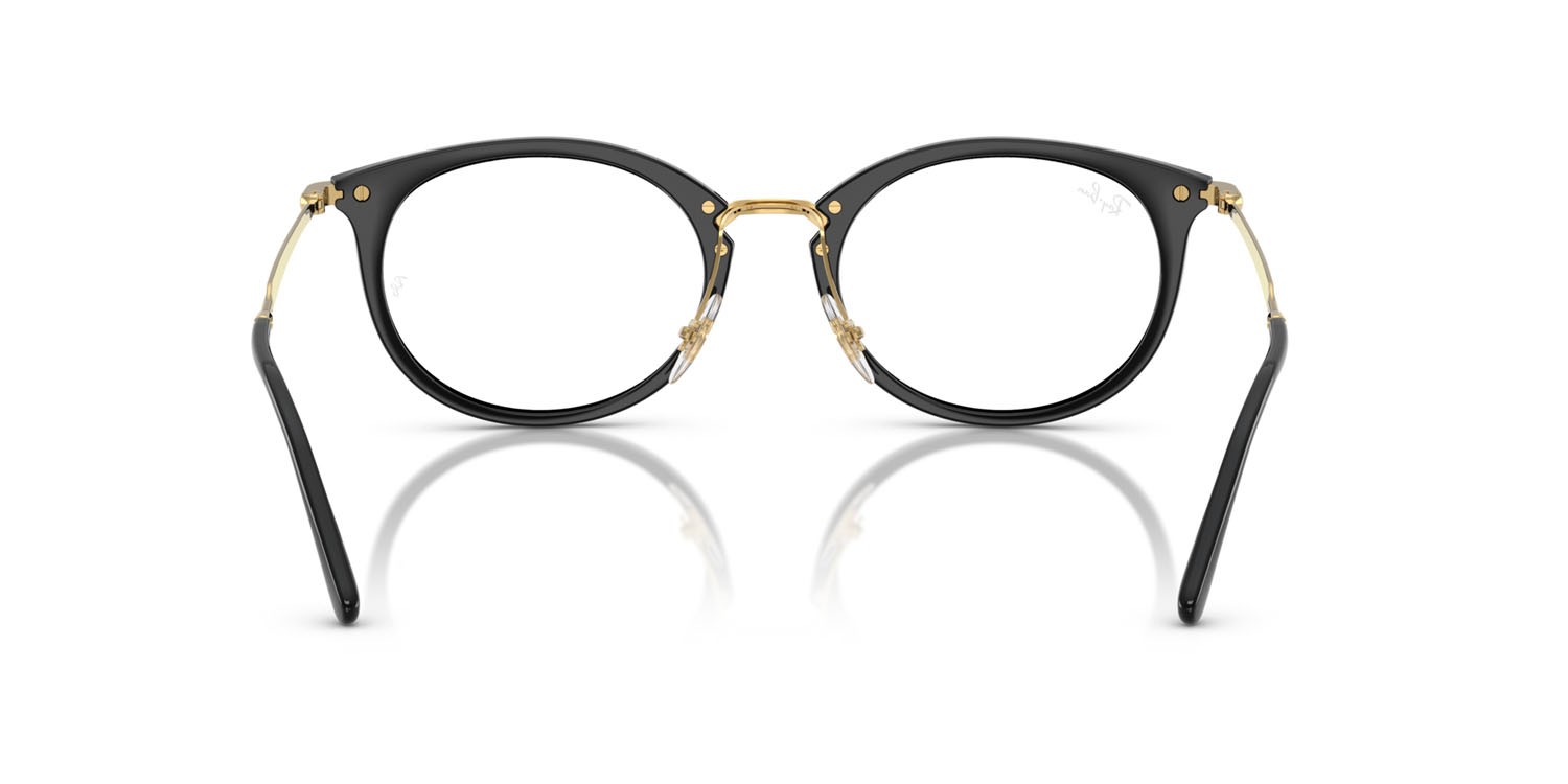 Occhiali da vista Ray-Ban RX 7255 (2000) - RB 7255 2000 colore nero forma ovale lenti trasparente