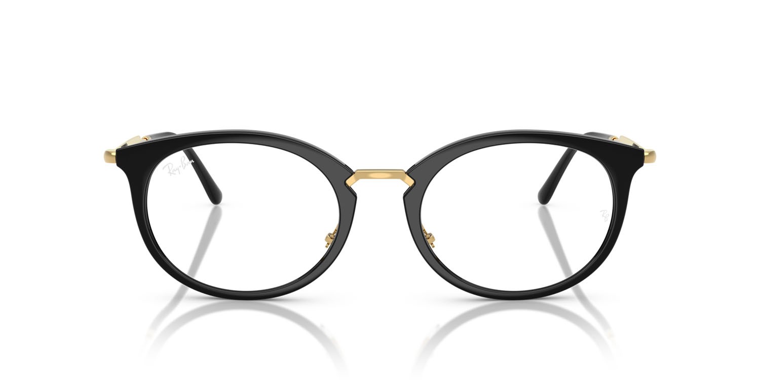 Occhiali da vista Ray-Ban RX 7255 (2000) - RB 7255 2000 colore nero forma ovale lenti trasparente