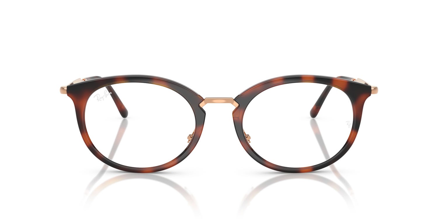 Occhiali da vista Ray-Ban RX 7255 (5687) - RB 7255 5687 colore striato havana forma ovale lenti trasparente