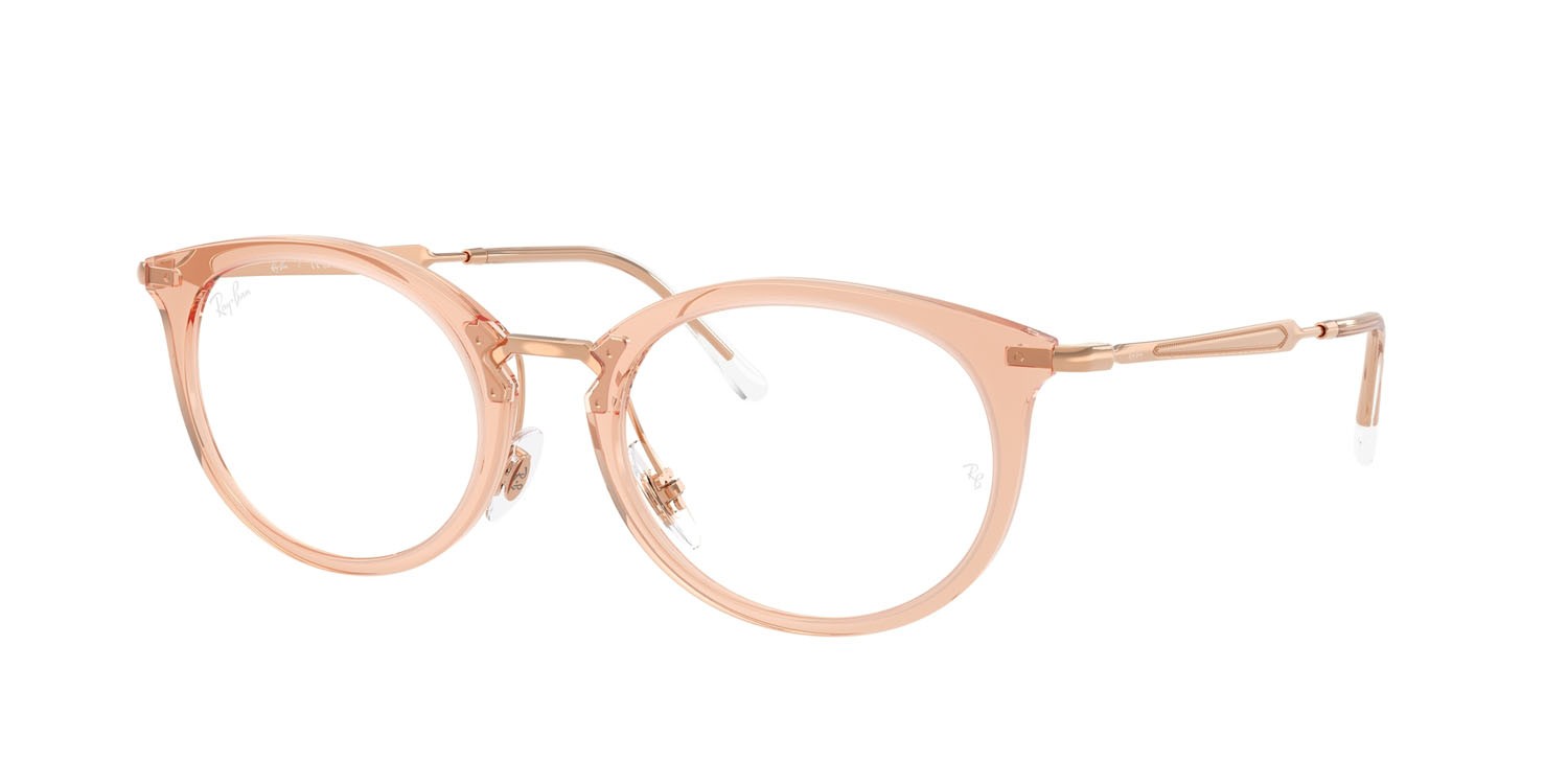 Occhiali da vista Ray-Ban RX 7255 (8124) - RB 7255 8124 colore beige trasparente forma ovale lenti trasparente