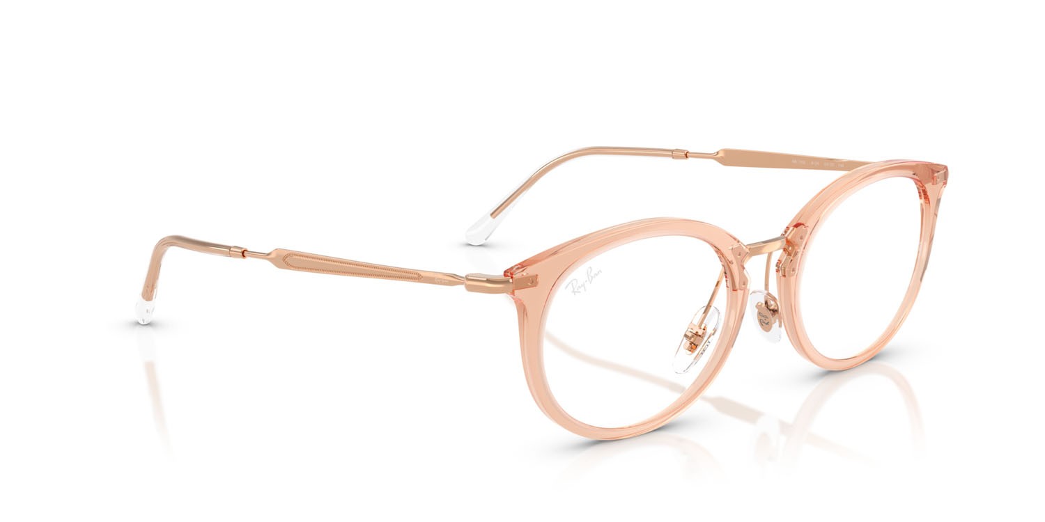 Occhiali da vista Ray-Ban RX 7255 (8124) - RB 7255 8124 colore beige trasparente forma ovale lenti trasparente