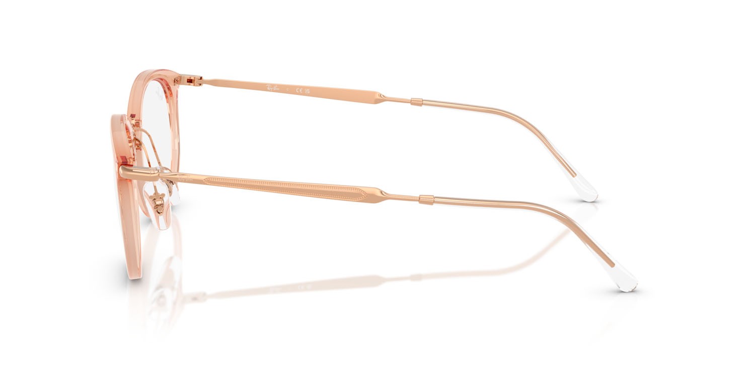 Occhiali da vista Ray-Ban RX 7255 (8124) - RB 7255 8124 colore beige trasparente forma ovale lenti trasparente