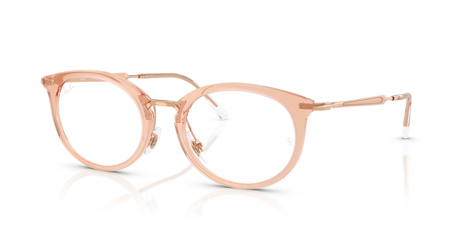 Occhiali da vista Ray-Ban RX 7255 (8124) - RB 7255 8124 colore beige trasparente forma ovale lenti trasparente