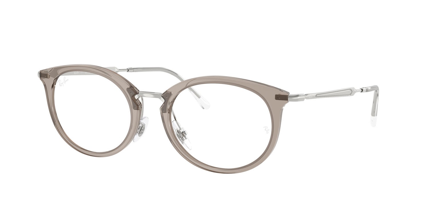 Occhiali da vista Ray-Ban RX 7255 (8125) - RB 7255 8125 colore grigio trasparente forma ovale lenti trasparente
