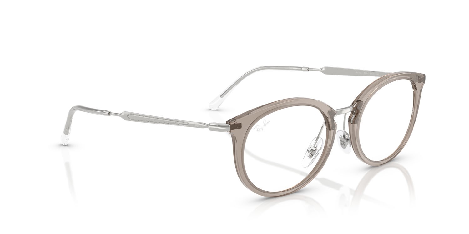 Occhiali da vista Ray-Ban RX 7255 (8125) - RB 7255 8125 colore grigio trasparente forma ovale lenti trasparente
