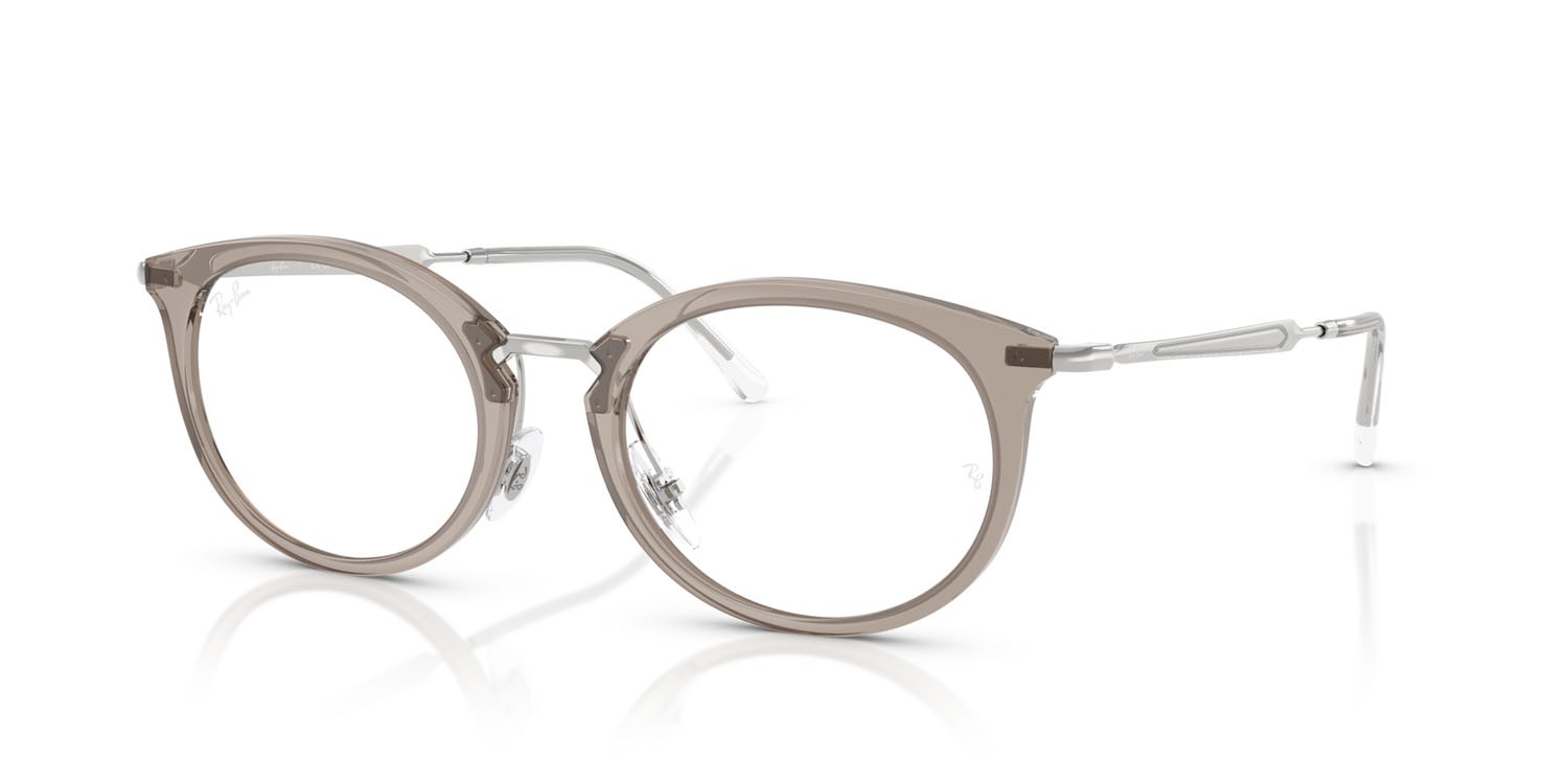 Occhiali da vista Ray-Ban RX 7255 (8125) - RB 7255 8125 colore grigio trasparente forma ovale lenti trasparente