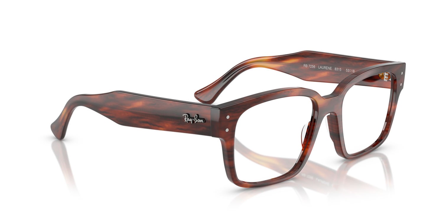 Occhiali da vista Ray-Ban Laurene RX 7256 (8315) - RB 7256 8315 colore striato havana forma quadrato lenti trasparente